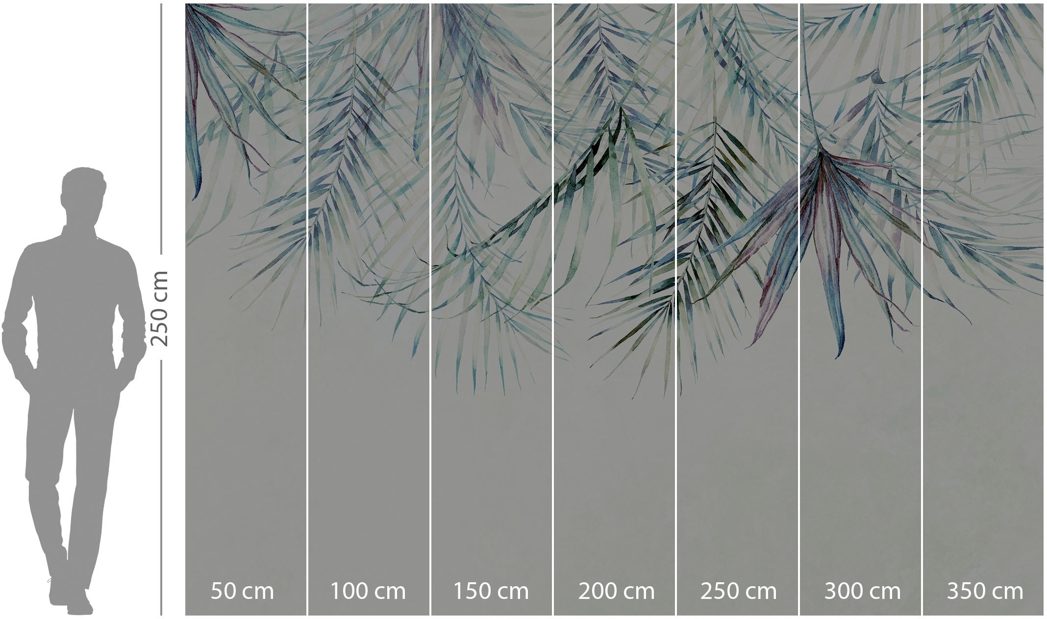 Komar Vliestapete »Digitaldruck Vlies - Palm Spring - Grösse 350 x 250 cm«, bedruckt, Wohnzimmer, Schlafzimmer