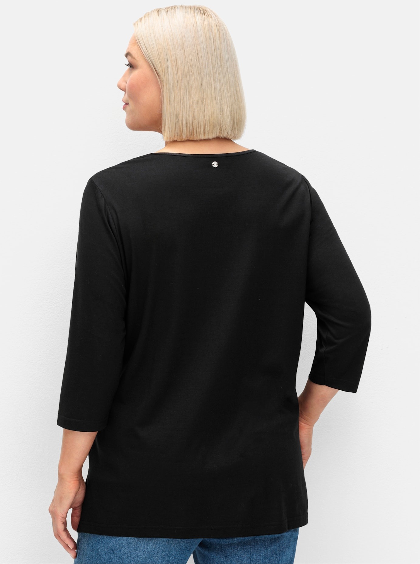 Sheego 3/4-Arm-Shirt »Rundhalsshirt«, (1 tlg.)