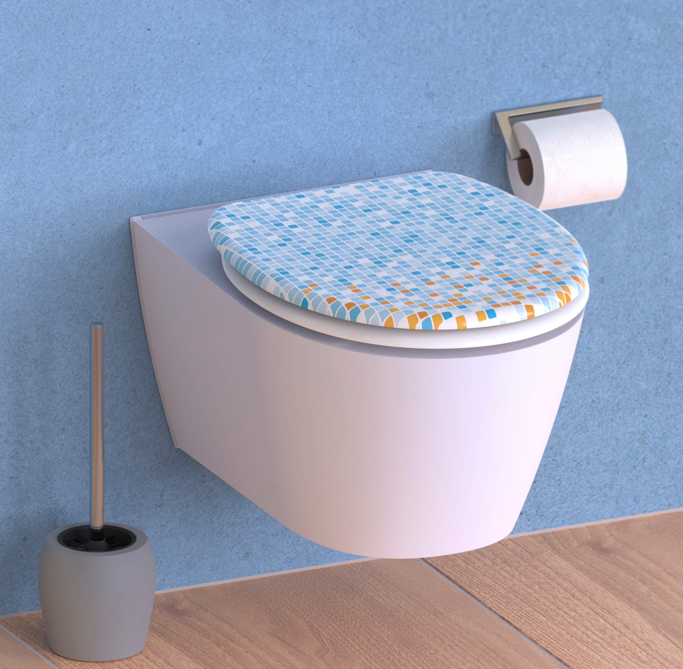 Eisl WC-Sitz »Mosaik«, Duroplast, Absenkautomatik, max. Belastung der Klobrille 150 kg