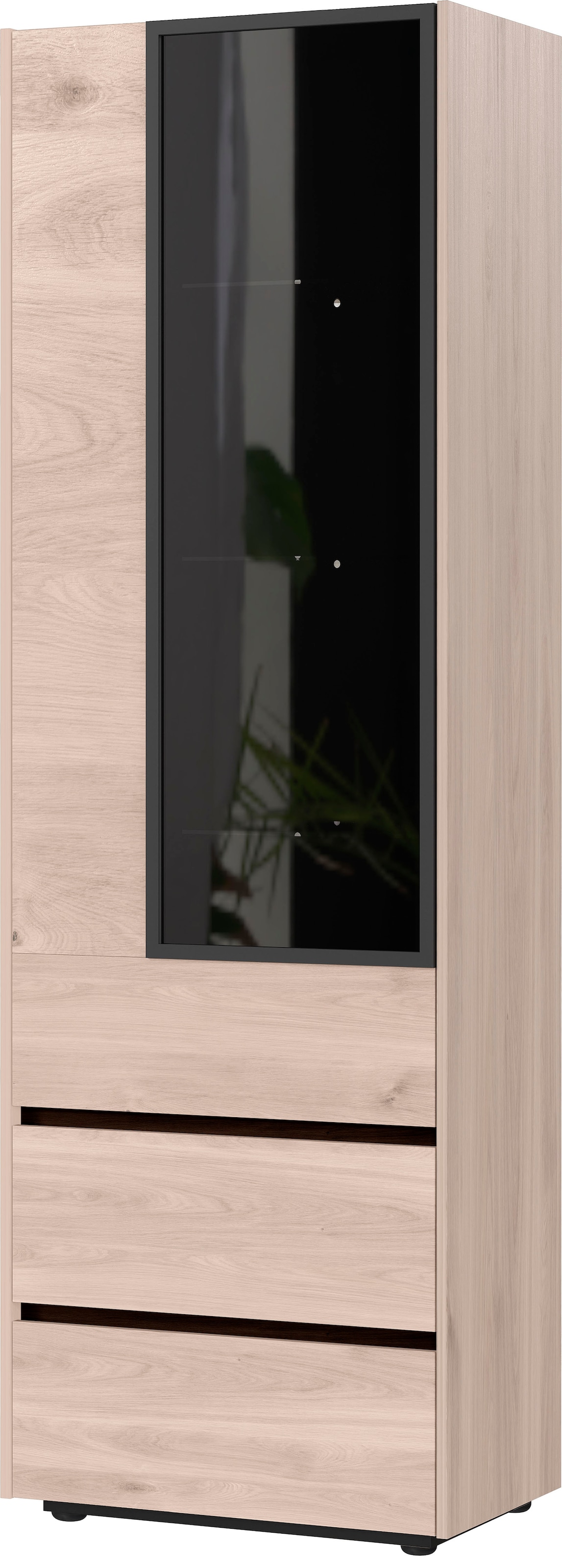 GERMANIA Vitrine »Cantoria«, Tür mit Glaseinsatz aus Rauchglas in Grau, inkl. zwei Fussvarianten
