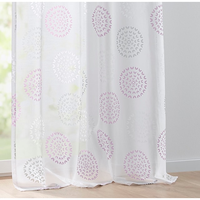 ❤ Kutti Vorhang »Bella«, (1 St.), Gardine, halbtransparent, Ausbrenner,  bedruckt, Baumwolle-Polyester kaufen im Jelmoli-Online Shop