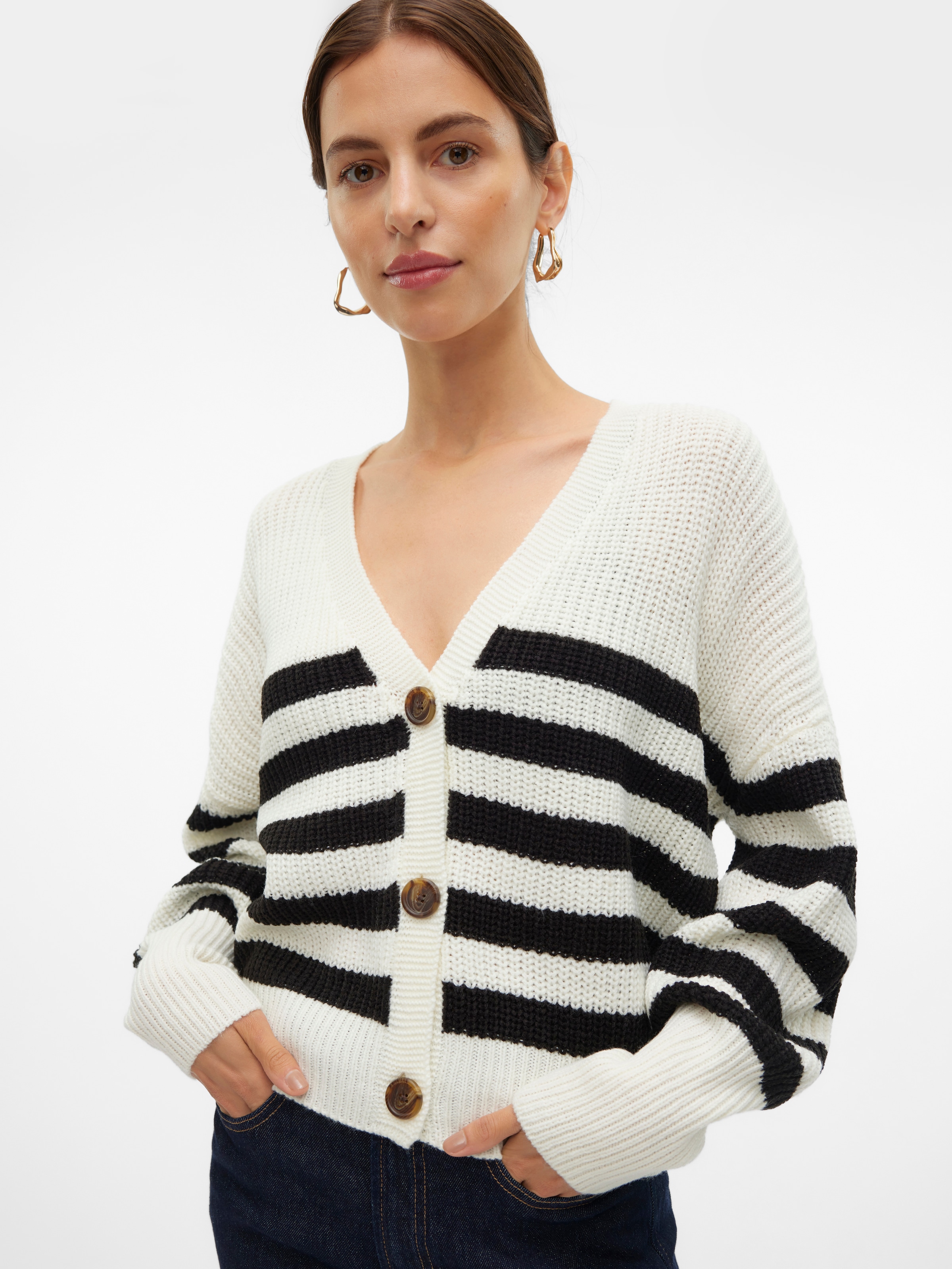 Vero Moda Strickjacke »VMLEA LS V-NECK CUFF CARDIGAN NOOS«