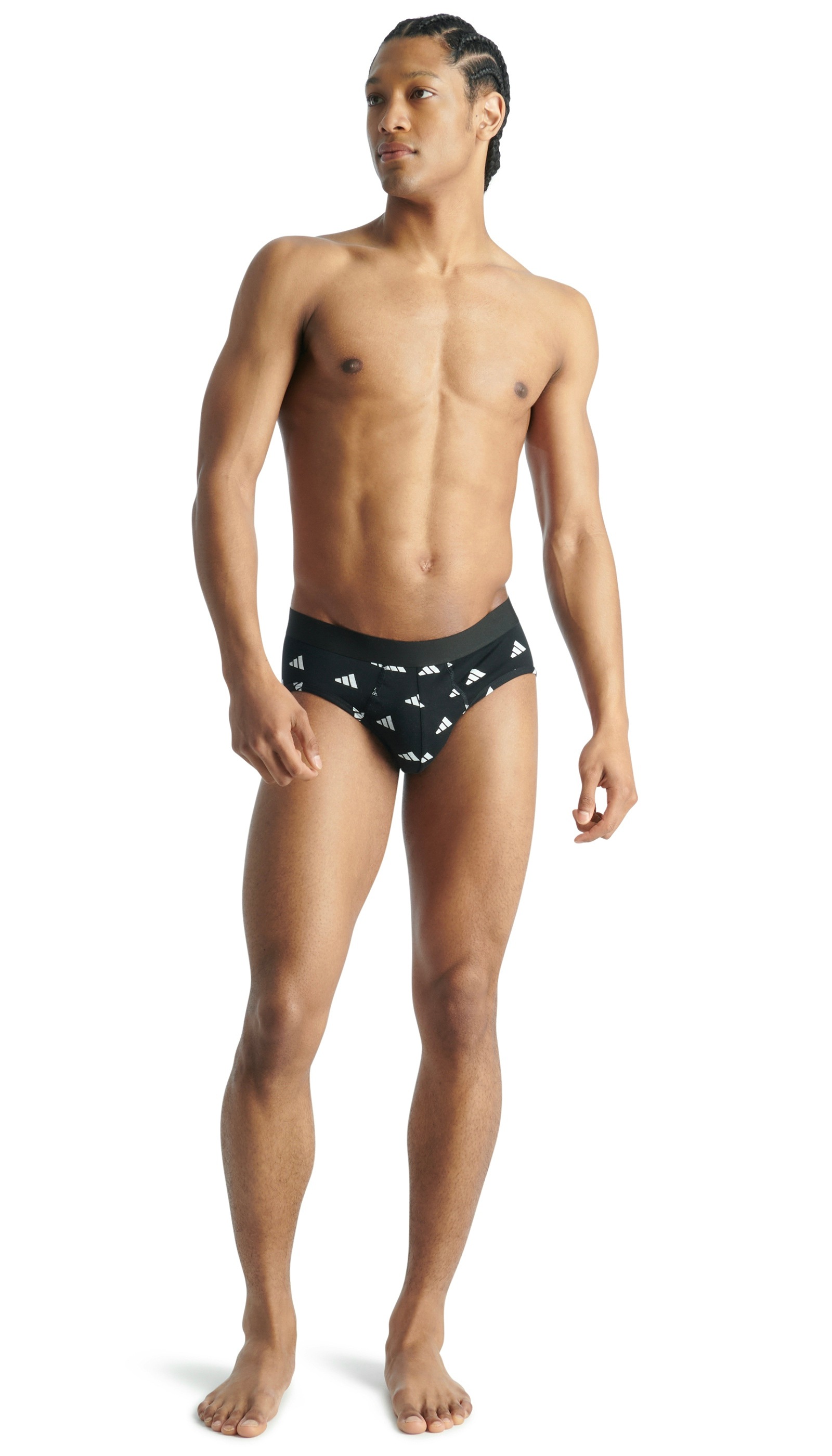 adidas Sportswear Slip »Active Flex Cotton«, (3er Pack), elastisch, Logo-Bund, scheuerfreies Tragegefühl, ohne Eingriff