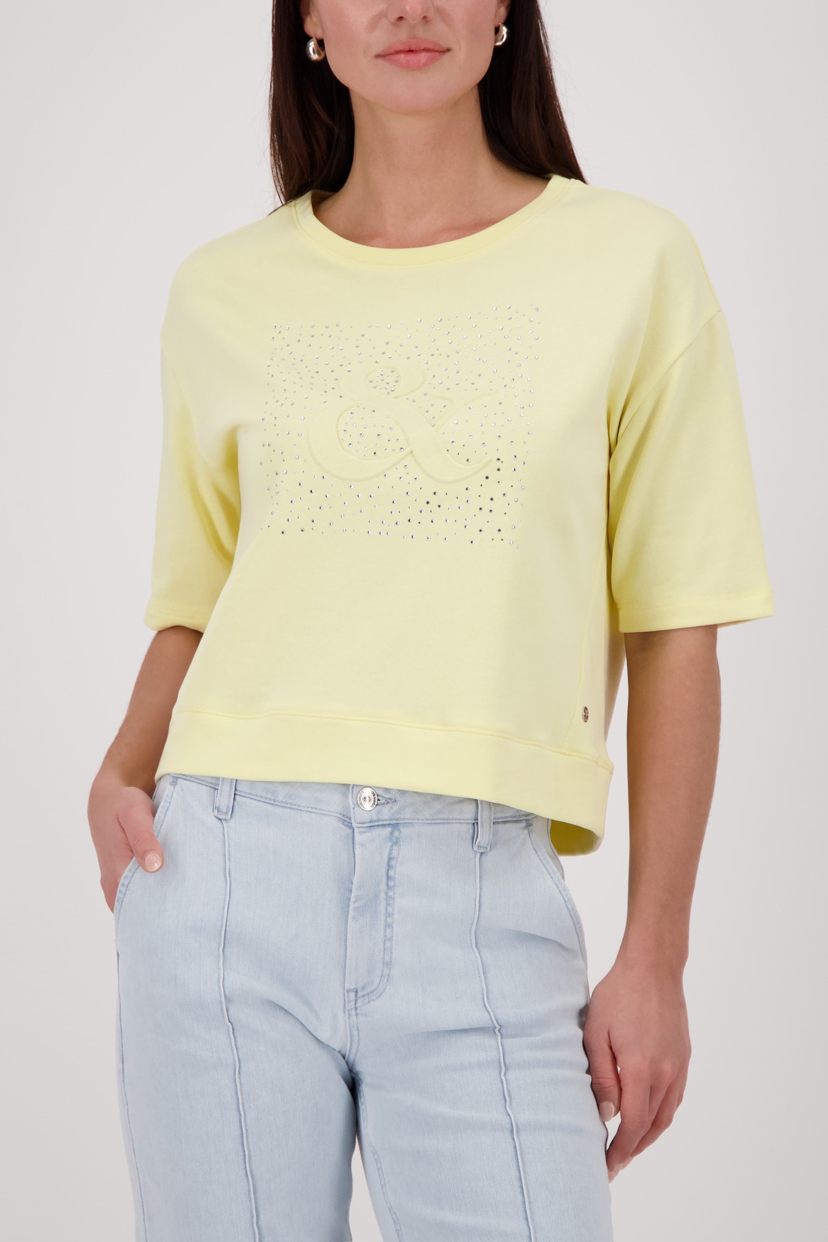 Monari Sweatshirt "Sweatshirt Basic Schmuck", Regular fit mit Schmuck