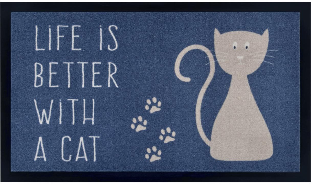 my home Fussmatte »Katze«, rechteckig, Jelmoli-Versand mit Pflegeleicht Cat, Rutschfest, kaufen Spruch, online Robust, | Tiermotiv