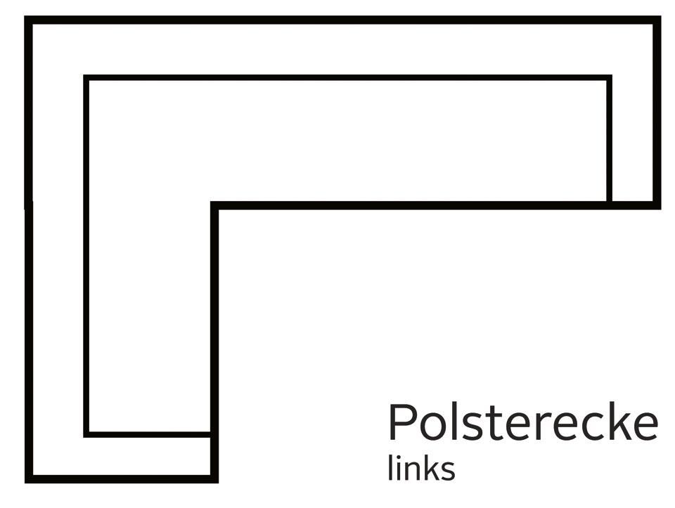 Places of Style Ecksofa »Pinto, XXL, 250/290 cm, langer Schenkel, Ottomane«, Cord, Chenille, Lederoptik, mit Keder, Metallfüsse, Wellenunterfederung