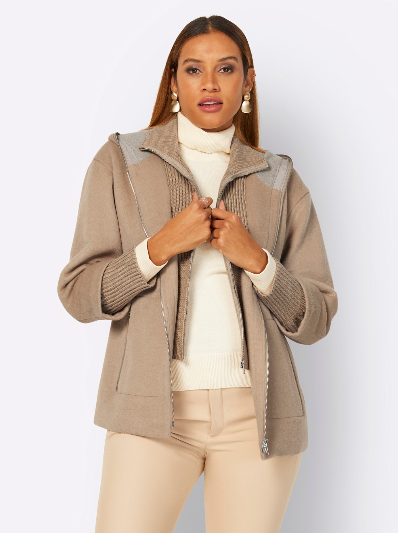 Langjacke, mit Kapuze