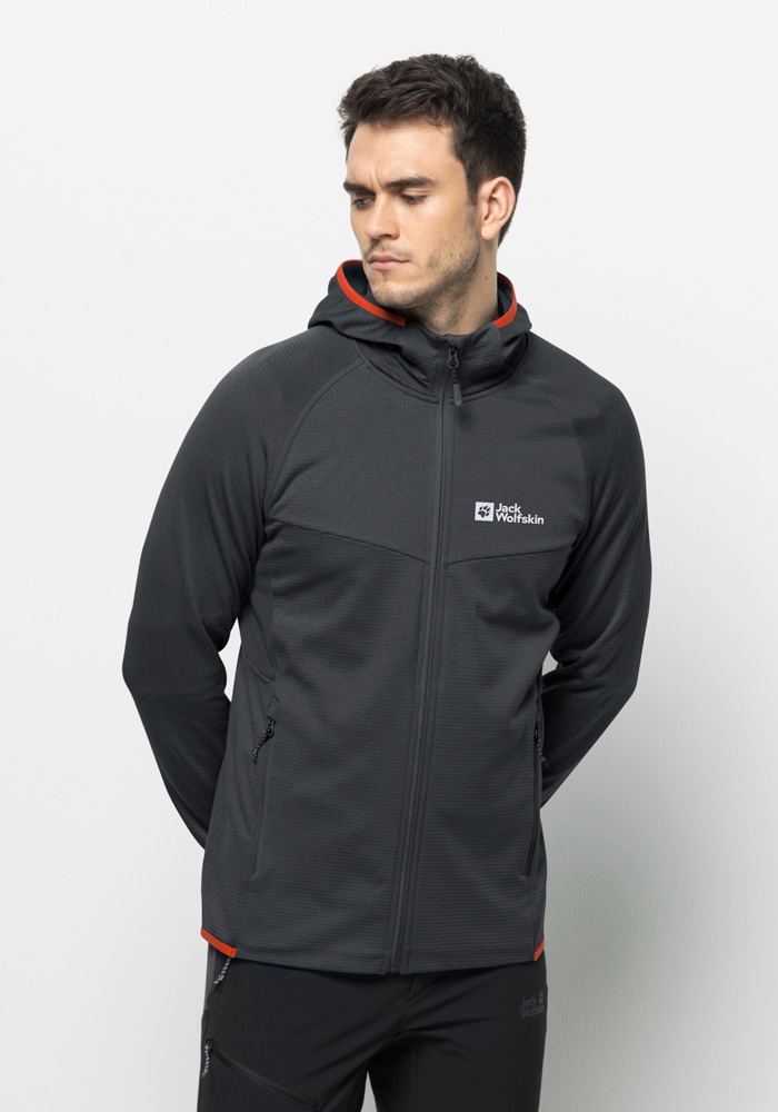 Fleecejacke »HYDRO GRID HOODED FZ M«, mit Kapuze