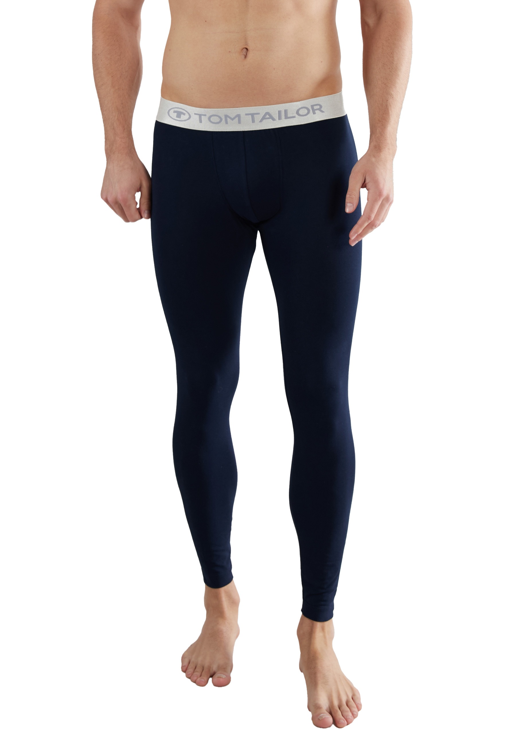 TOM TAILOR Leggings, mit farblich abgesetzem Logobund