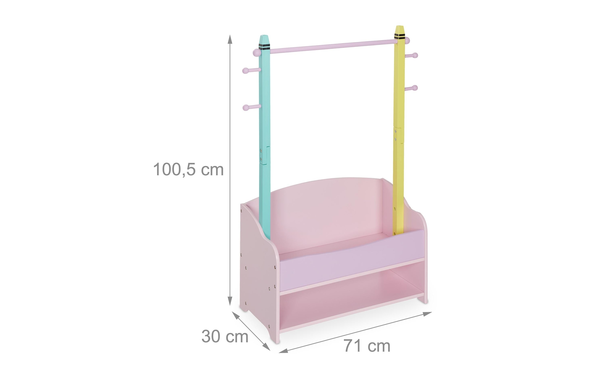 relaxdays Kleiderständer »für Kinder 71 x 100.5 cm«