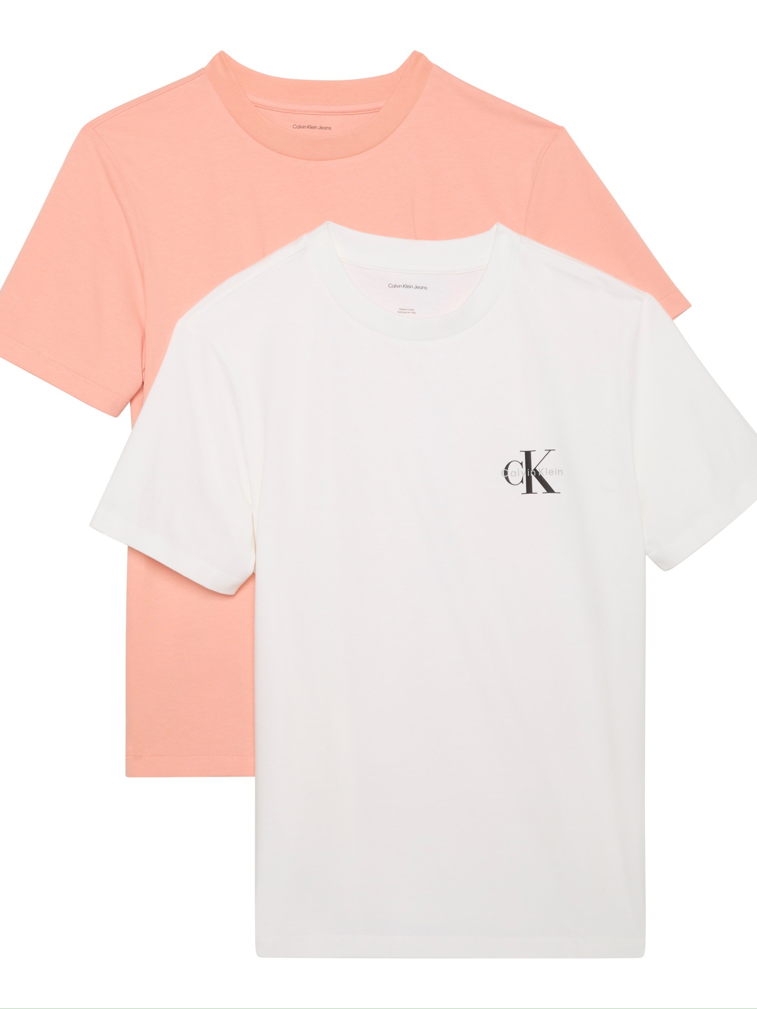 Calvin Klein Jeans T-Shirt »A- Logo CN 2 Pack Tee« Packung, 2er-Pack, 2 Stk. Mit Rundhalsausschnitt