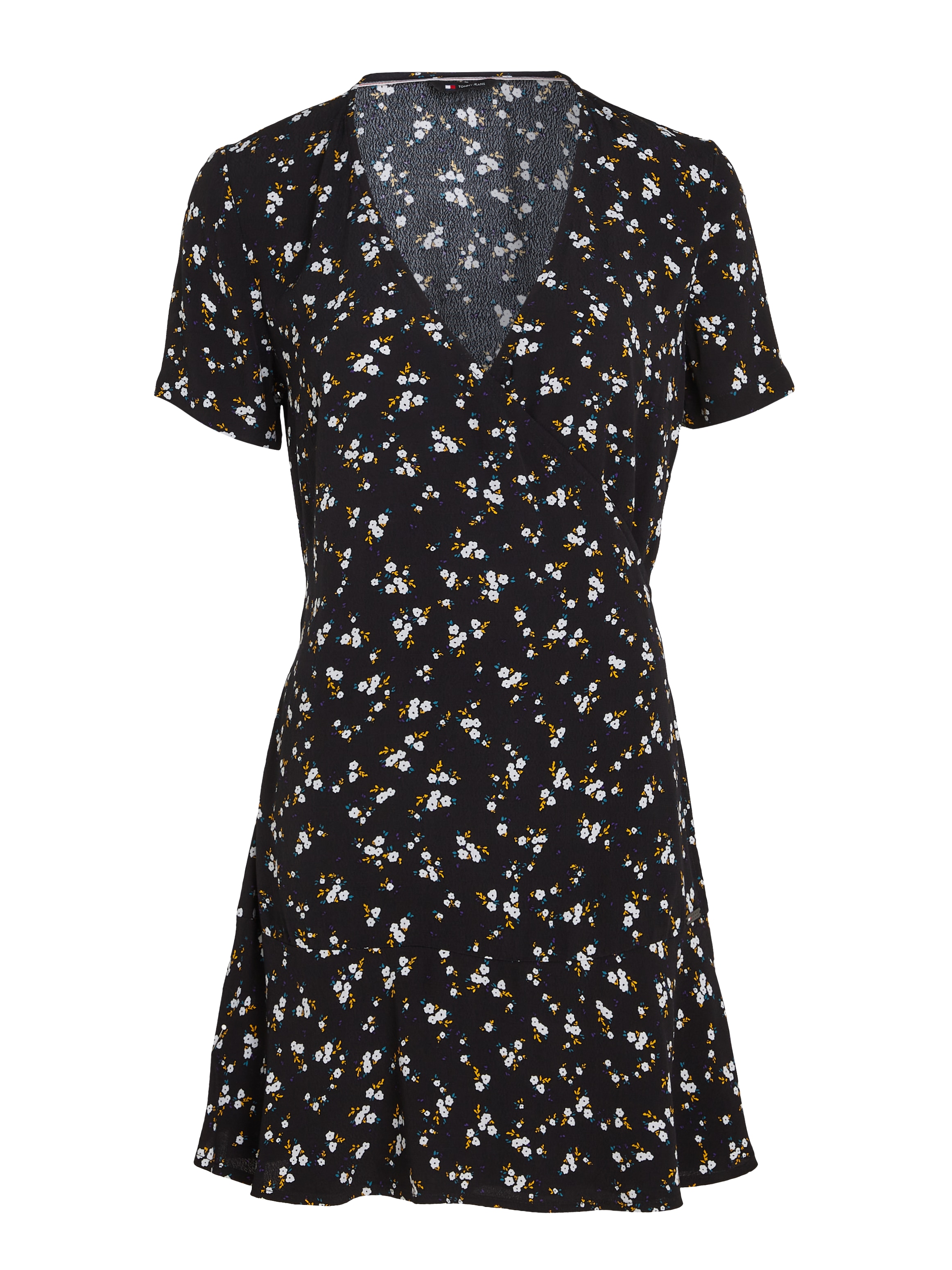 Tommy Jeans Wickelkleid »TJW FLORAL RUFFLE WRAP DRESS«, mit V-Ausschnitt