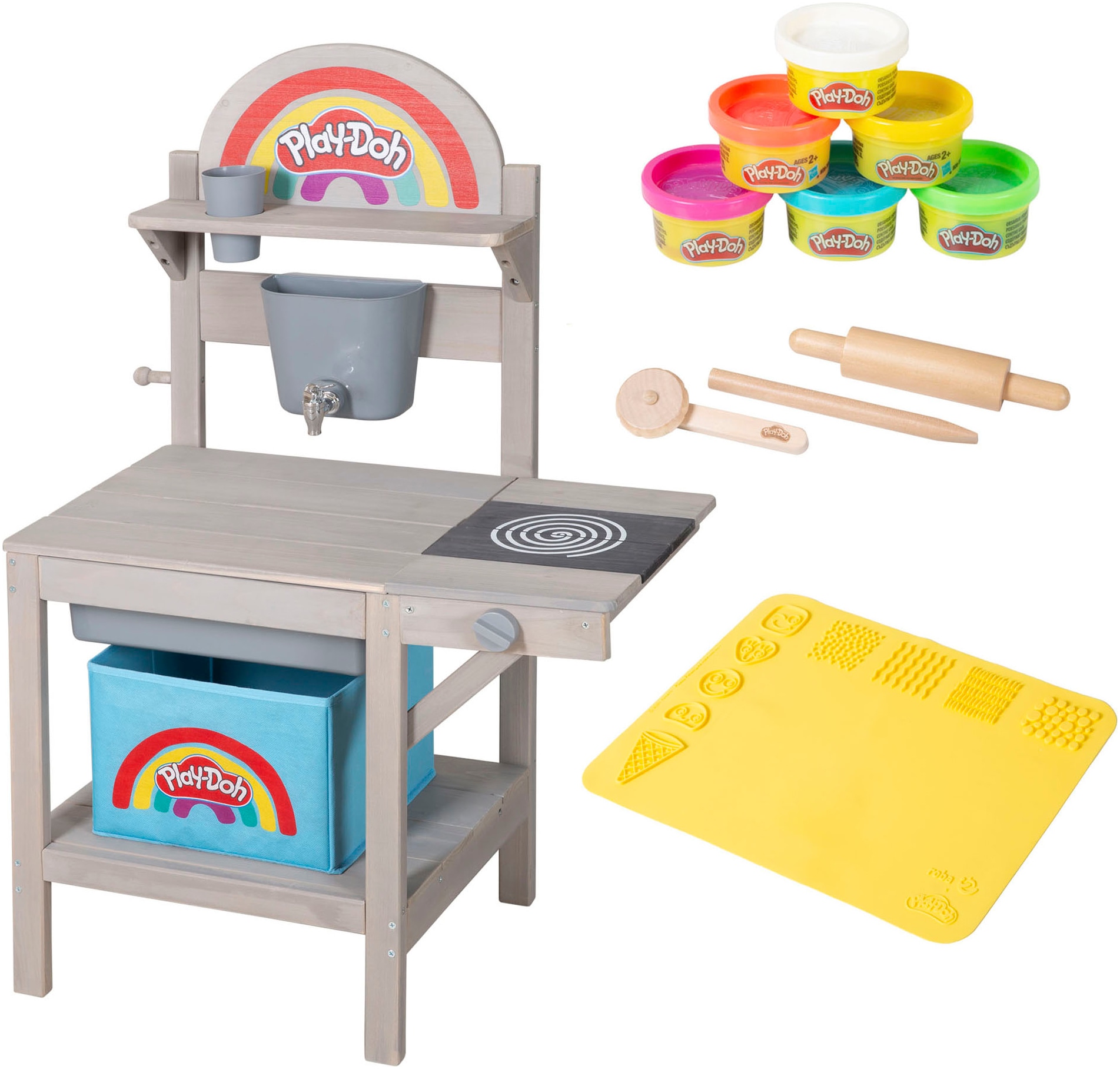roba Outdoor-Spielküche "Play-Doh" inkl Knete, 3D-Kreativmatte