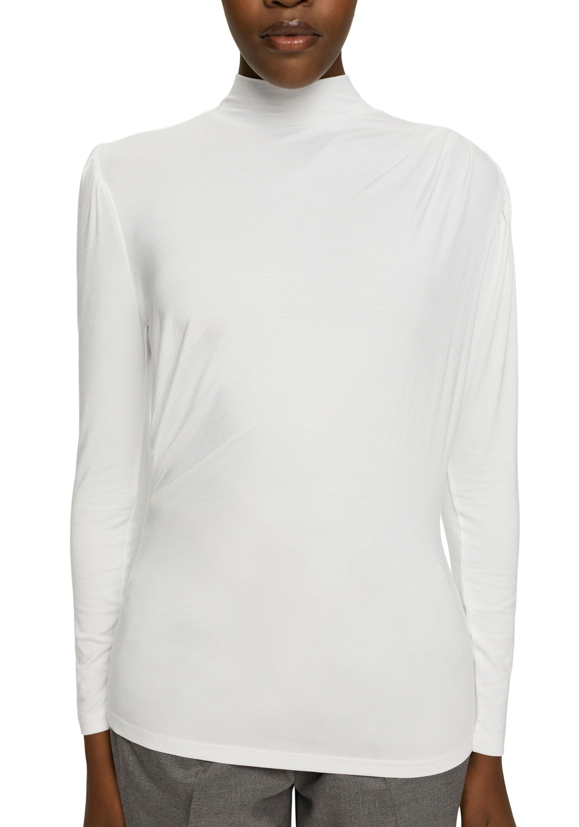 Esprit Langarmshirt, mit Raffungen an Schulter und Taille kaufen