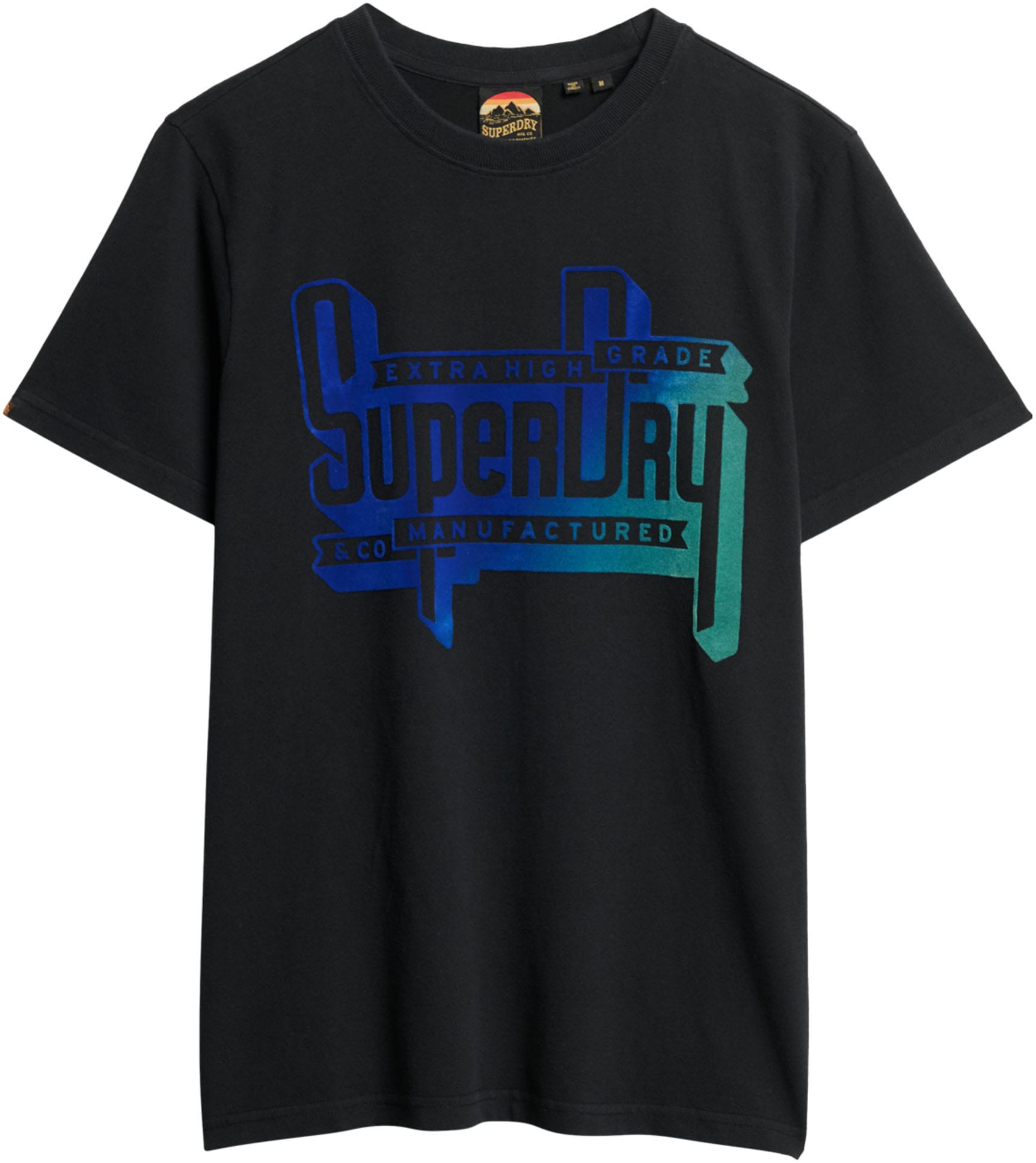 Superdry Rundhalsshirt »FLOCKED FADE GRAPHIC T SHIRT«