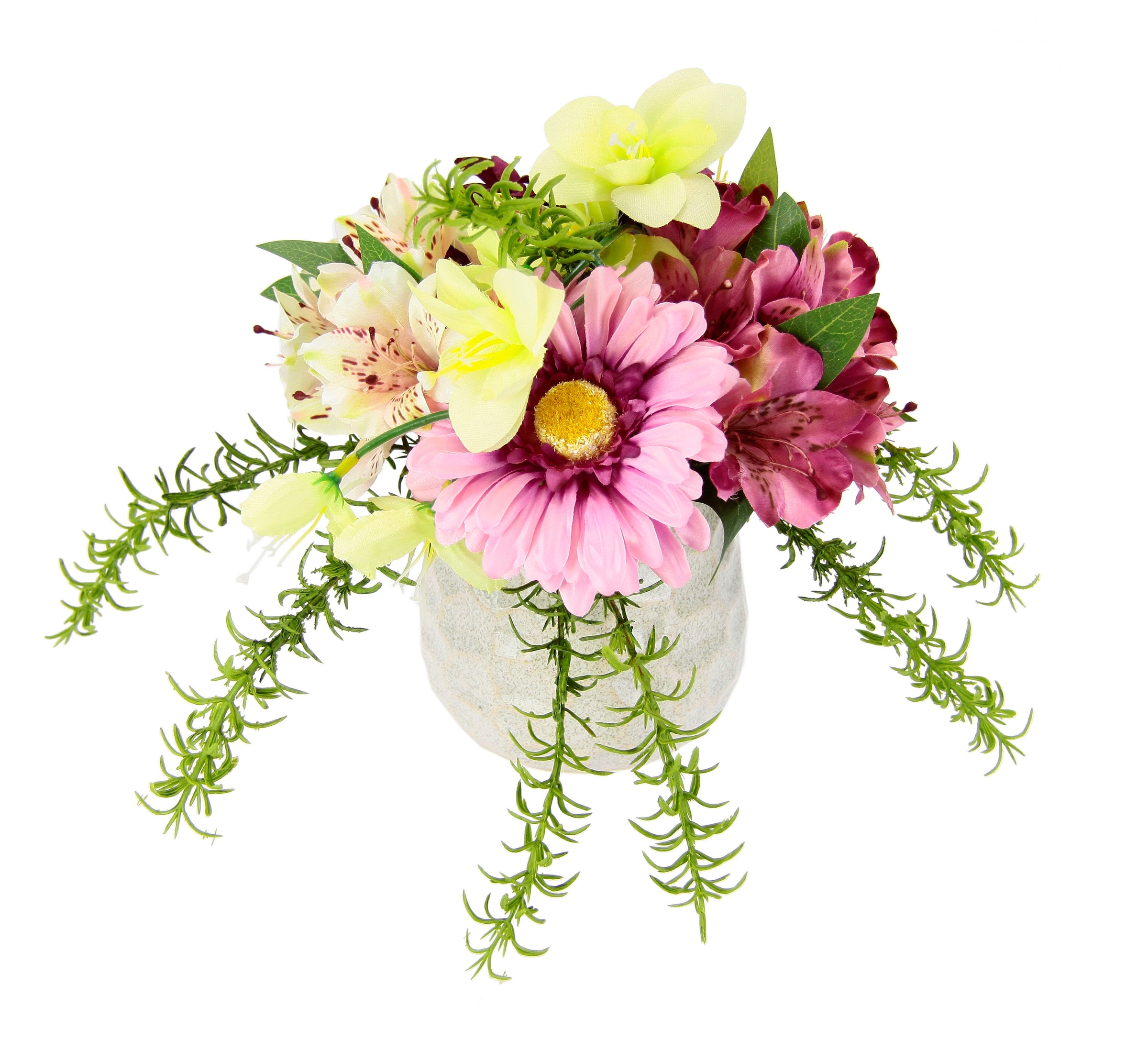 I.GE.A. Kunstblume »Arrangement Blüten«, Topf aus Keramik