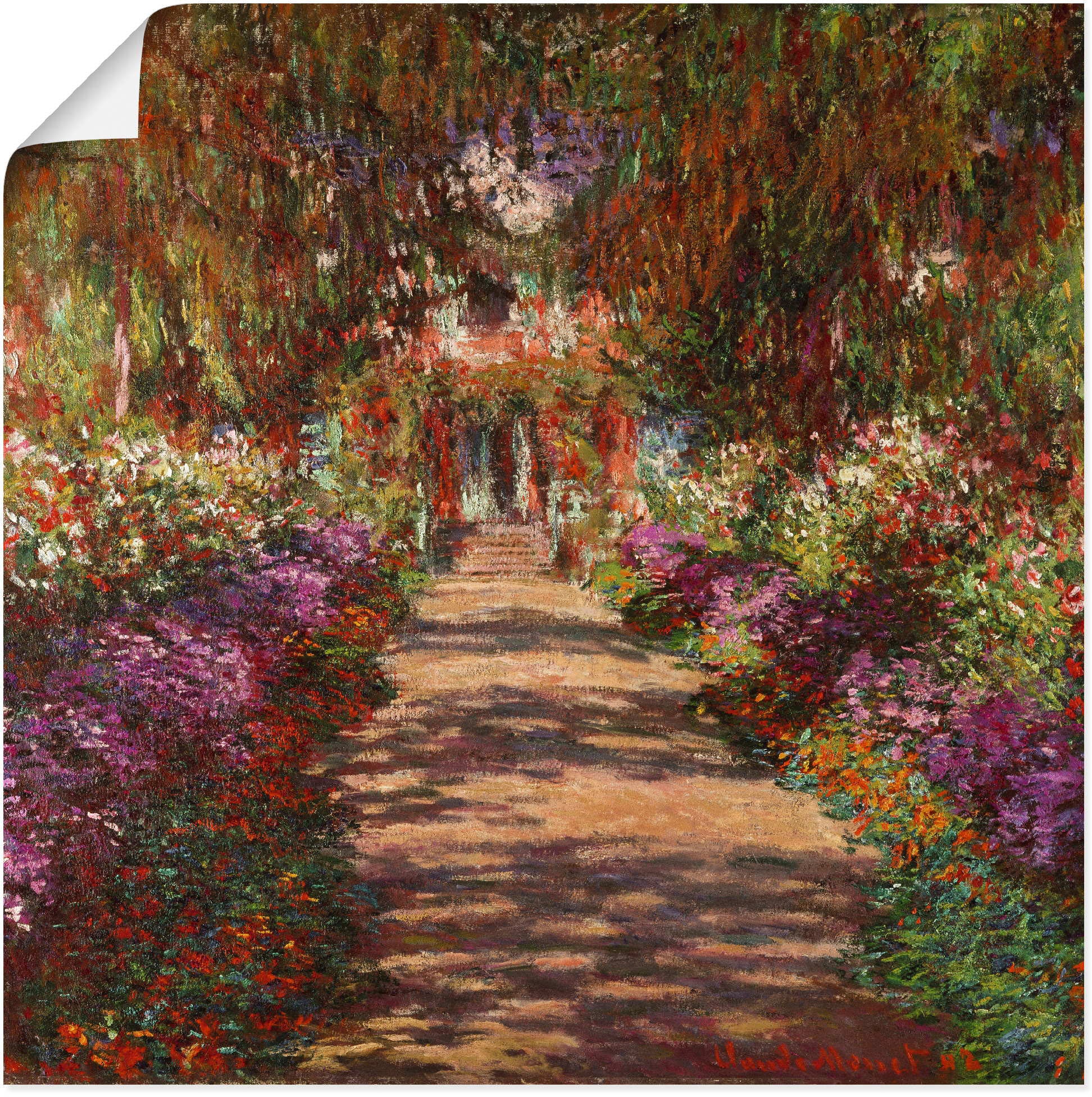 Artland Wandbild »Weg in Monets Garten in Giverny. 1902«, Garten, (1 St.)  online shoppen | Jelmoli-Versand