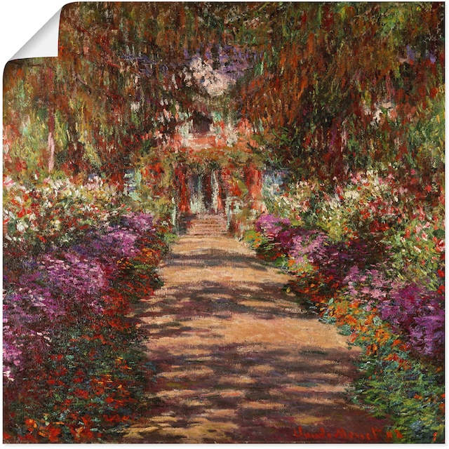 Artland Wandbild »Weg in Monets Garten in Giverny. 1902«, Garten, (1 St.)  online shoppen | Jelmoli-Versand