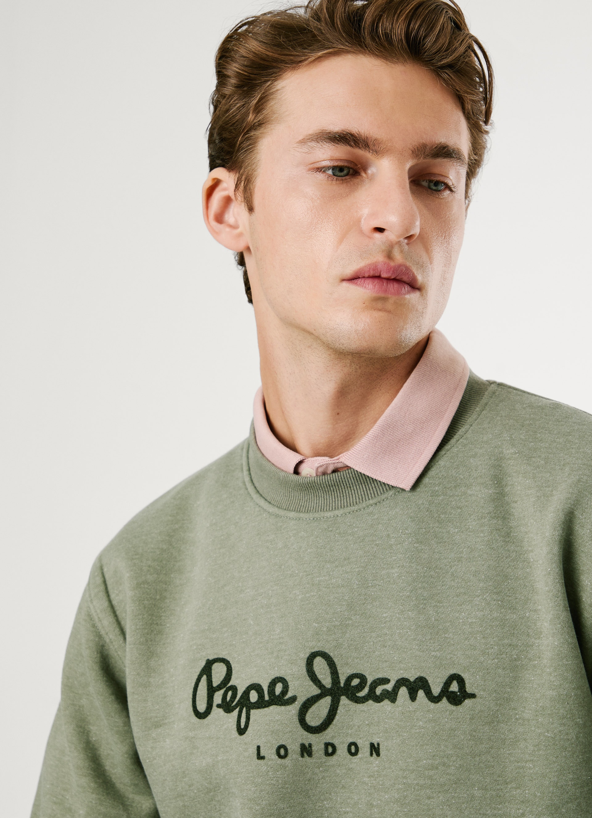 Pepe Jeans Sweatshirt »MACBETH MELANGE CREW«, Rundhalsausschnitt, Logo