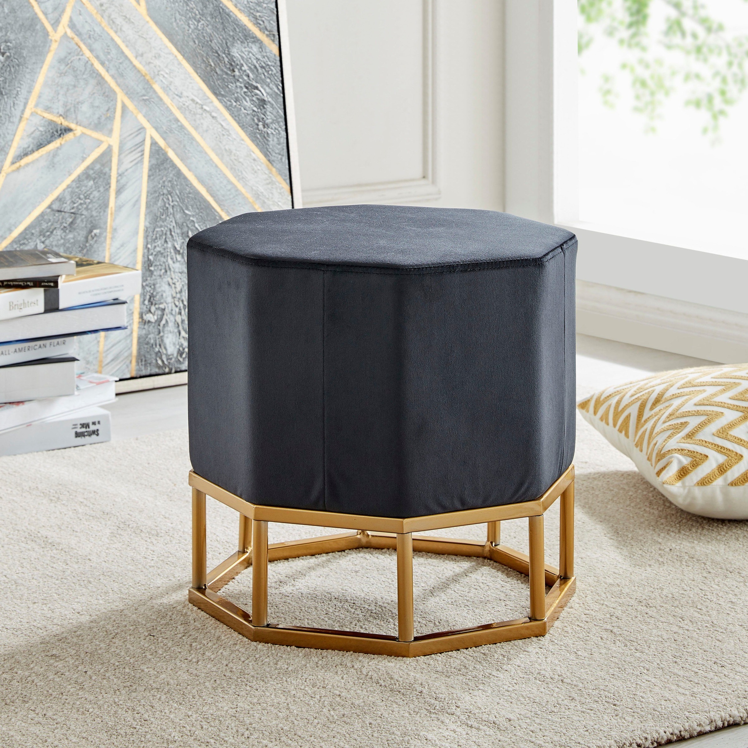 Leonique Hocker »Isha«, mit einem schönen goldfarbenen Metallgestell, Breite 42 cm kaufen