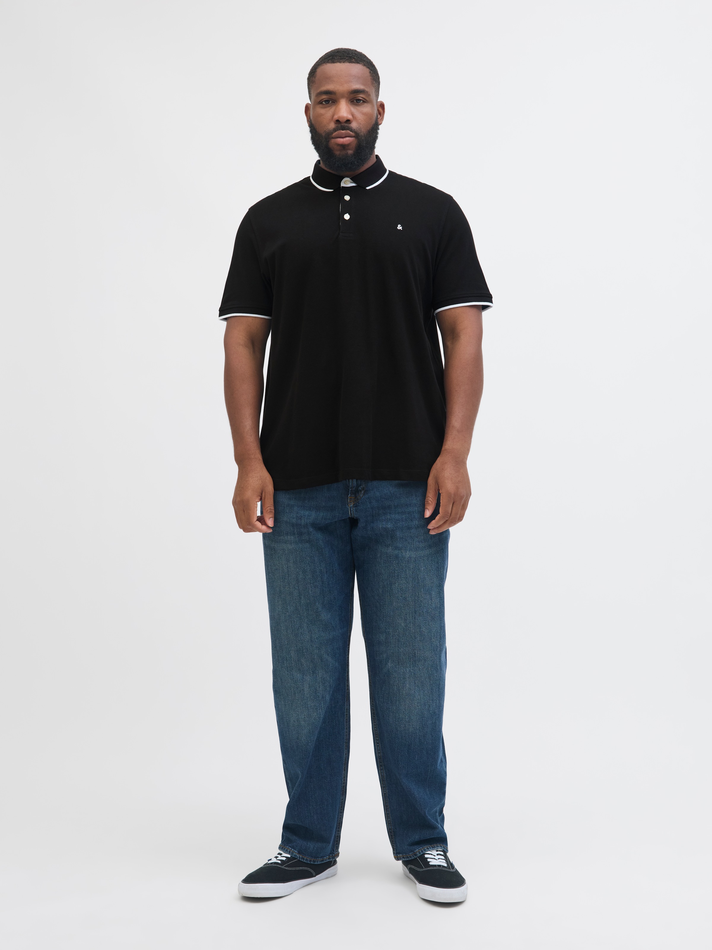 Jack & Jones PlusSize Poloshirt »JJEPAULOS POLO SS NOOS PLS«, mit Logo Stickerei