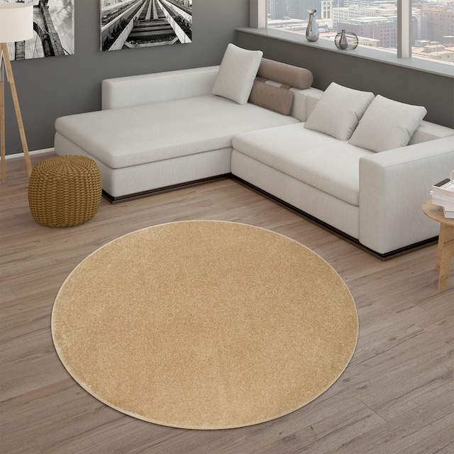 Paco Home Teppich »Porto 890«, rund, Kurzflor, Uni-Farben, ideal im  Wohnzimmer & Schlafzimmer online kaufen | Jelmoli-Versand