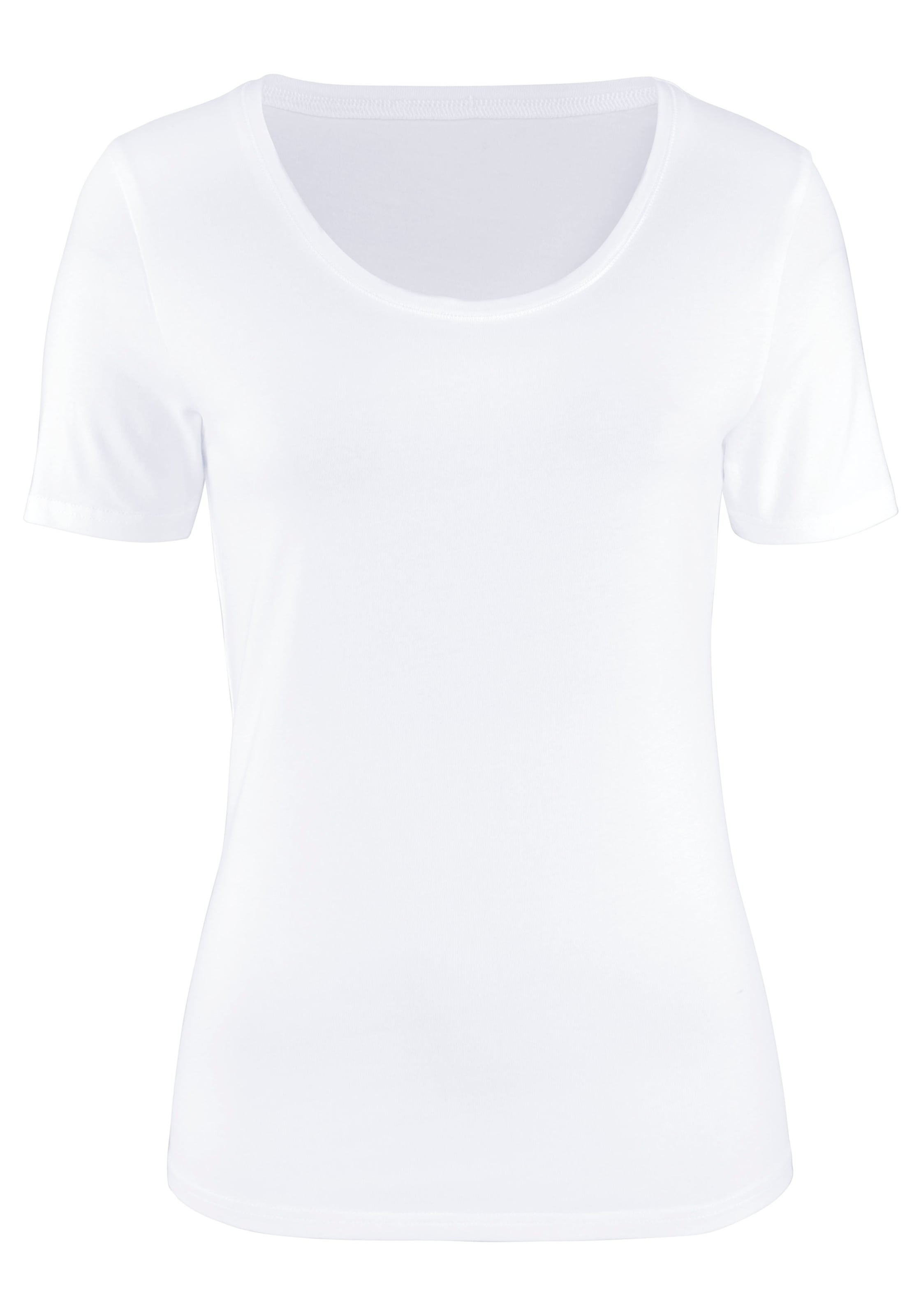 Vivance T-Shirt »aus elastischer Baumwoll-Qualität«, (2er-Pack)
