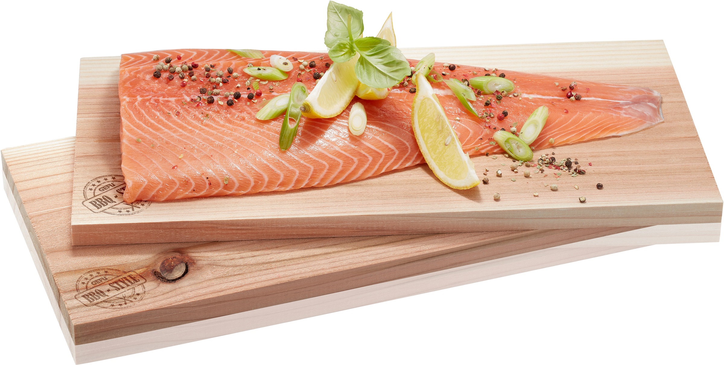 GEFU Aromaplanke »BBQ XXL«, Holzwerkstoff, (2 St.), mehrfach verwendbar, 19,5 x 39,5 cm