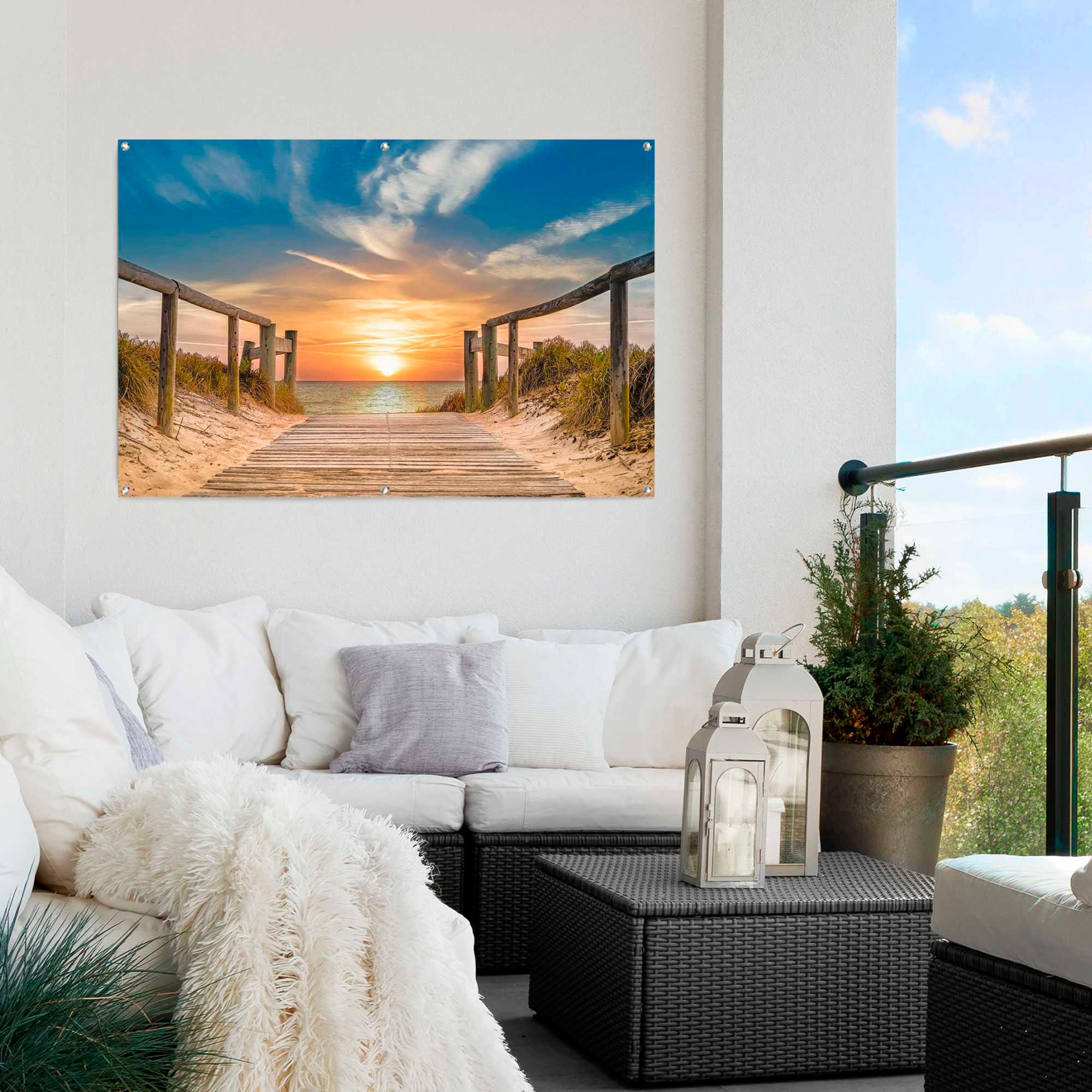 Reinders Poster "Sonnenuntergang am Strand"