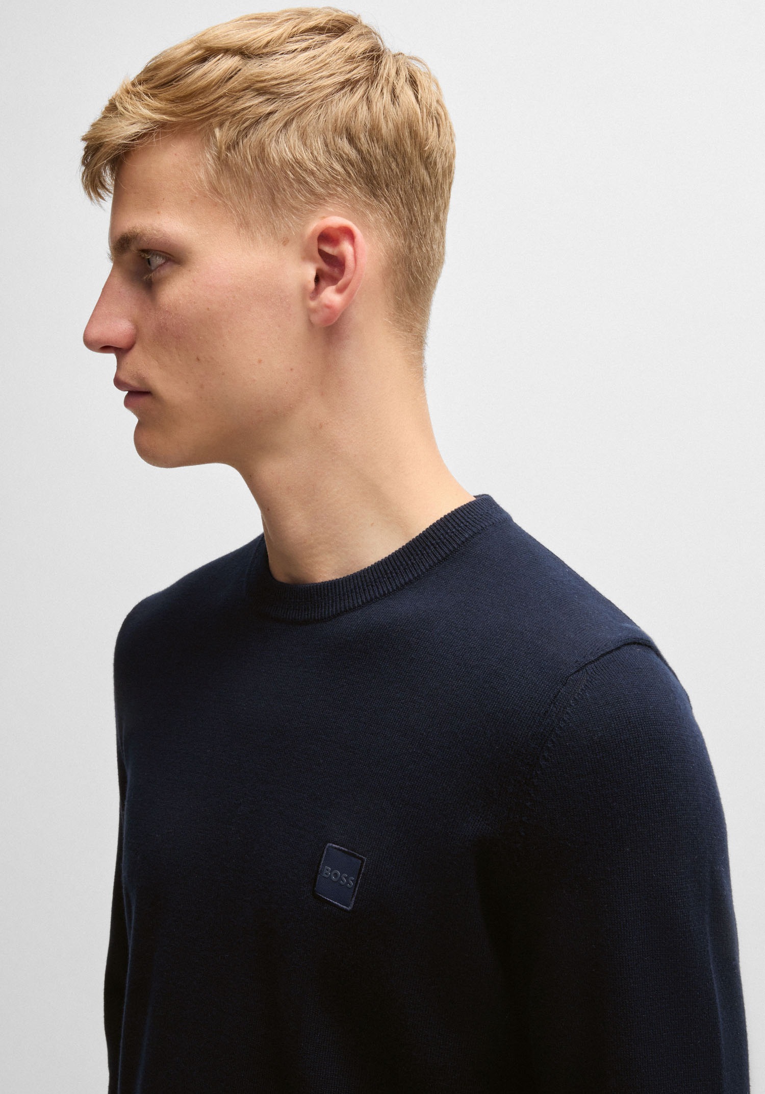 BOSS ORANGE Strickpullover »Kanovano«, mit Rundhalsausschnitt