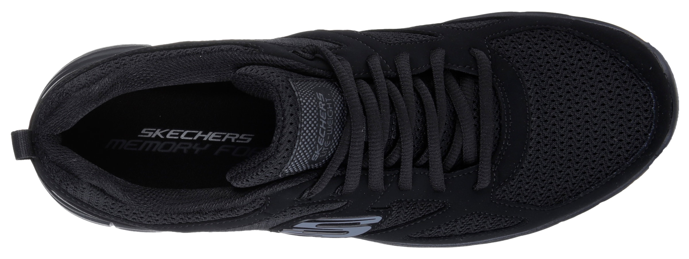 Skechers Sneaker »BURNS-AGOURA«, im monochromen Look, Freizeitschuh, Halbschuh, Schnürschuh