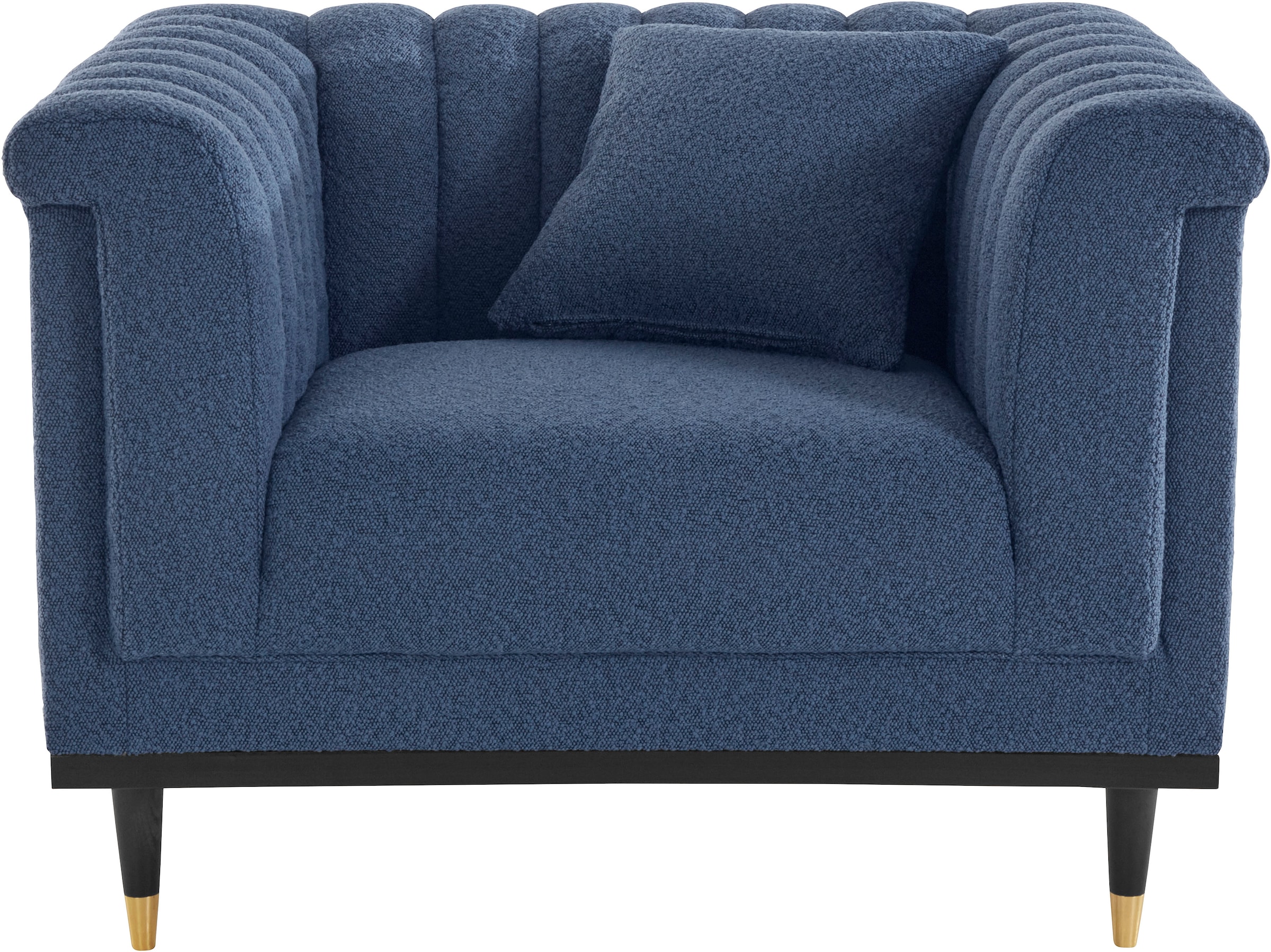 Home affaire Cocktailsessel »Chamby New Sessel«, im Bouclé-Strukturbezug mit Steppung im Lehnenbereich