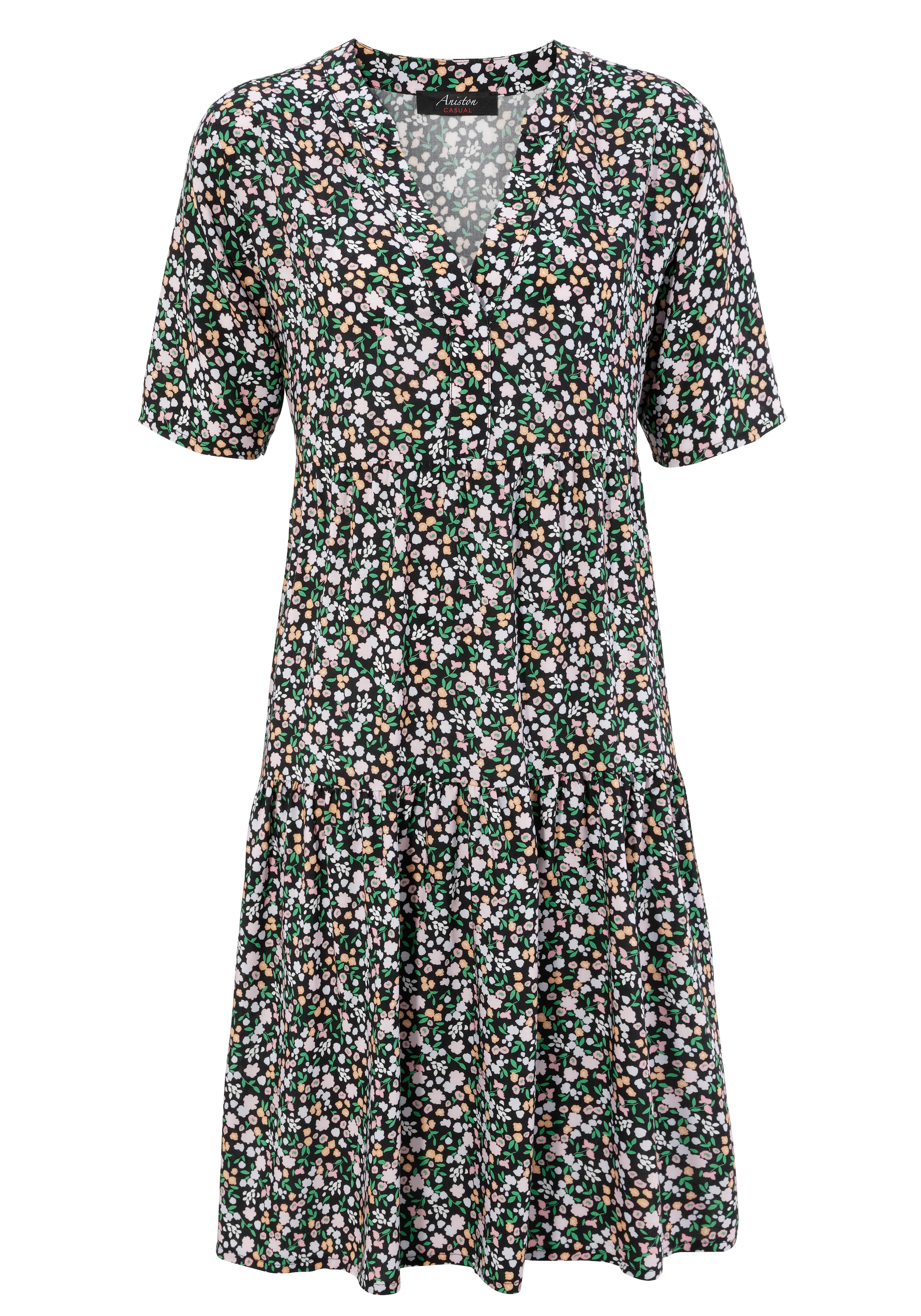 Aniston CASUAL Sommerkleid, mit buntem Minimal-Blumendruck