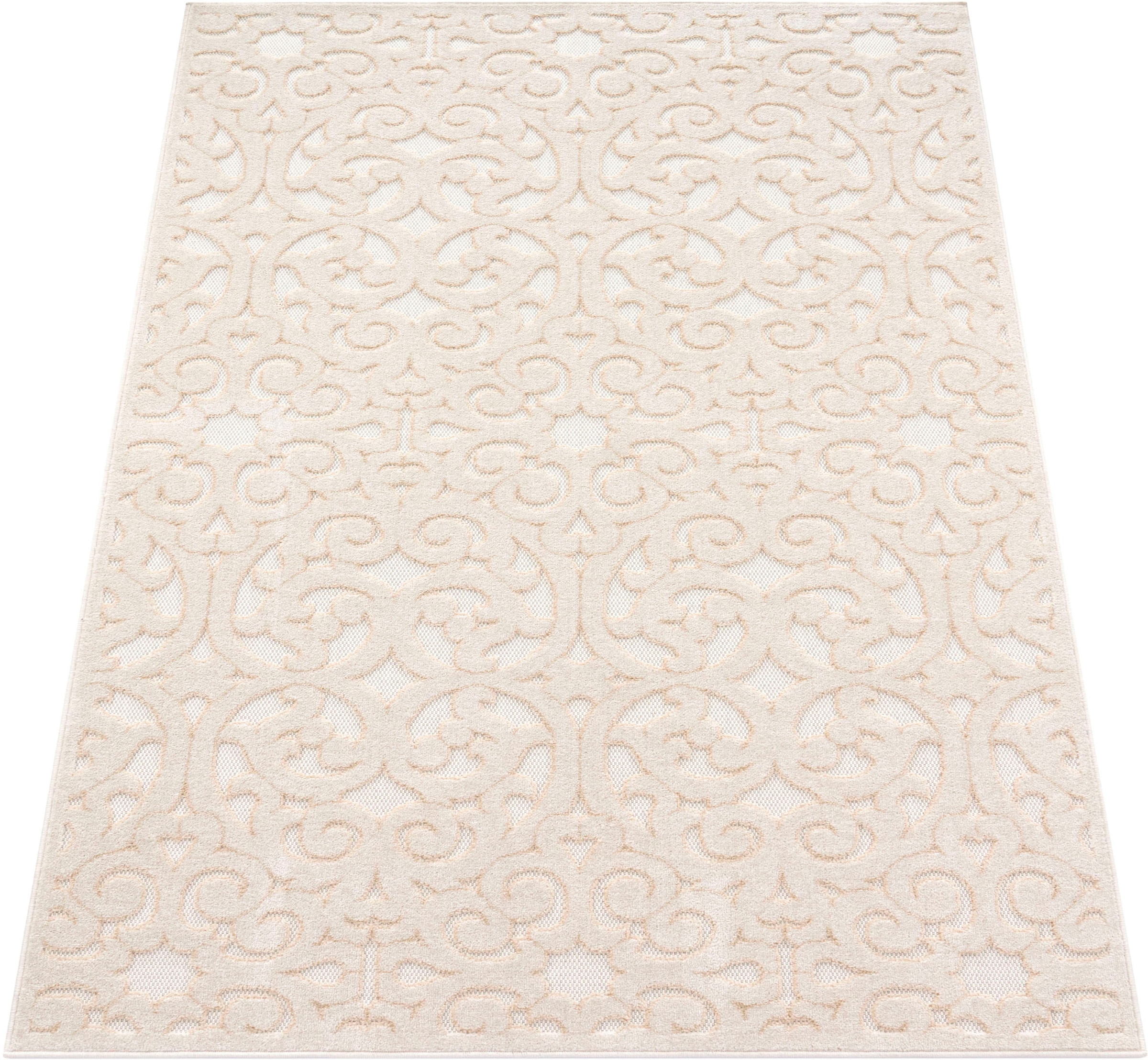 Paco Home Teppich »Cotton geeignet Hoch-Tief 234«, rechteckig, Effekt, Outdoor online shoppen Jelmoli-Versand Uni-Farben, | Ornamente, boho