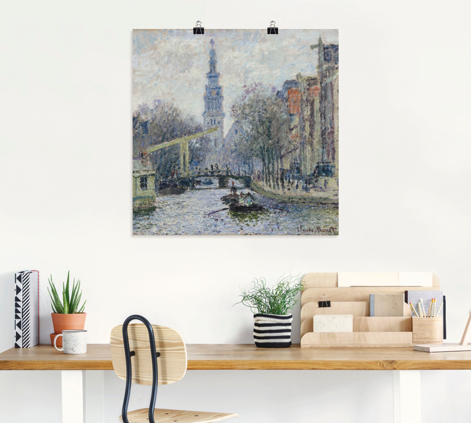 Artland Wandbild »Ansicht von Amsterdam mit Kanal. 1874«, Niederlande, (1 St.), als Leinwandbild, Poster in verschied. Grössen