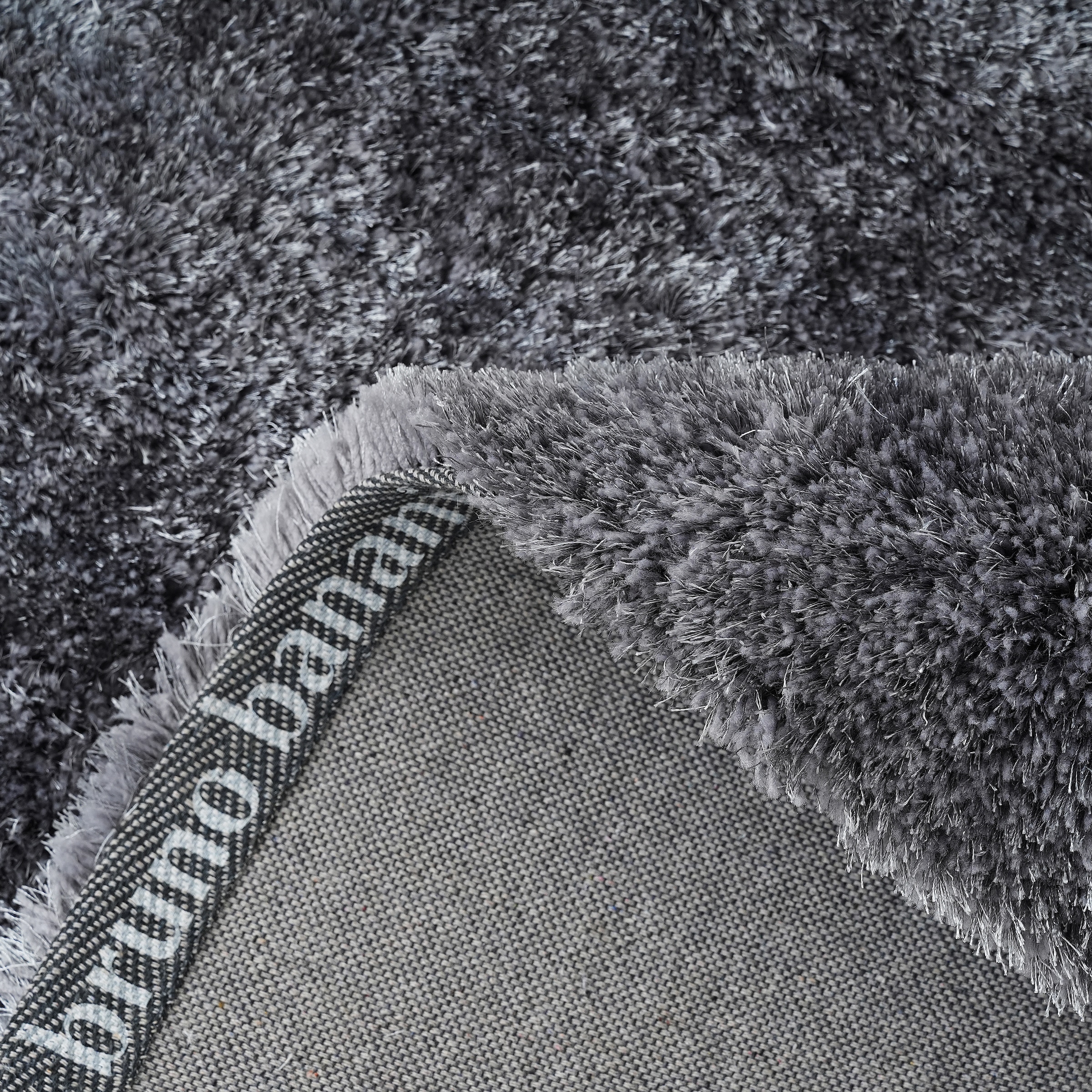 Bruno Banani Hochflor-Teppich »Dana Teppich, Kundenliebling«, rund, 30 mm Höhe, unifarben, Mikrofaser Teppiche, Wohnzimmer, Schlafzimmer, Esszimmer