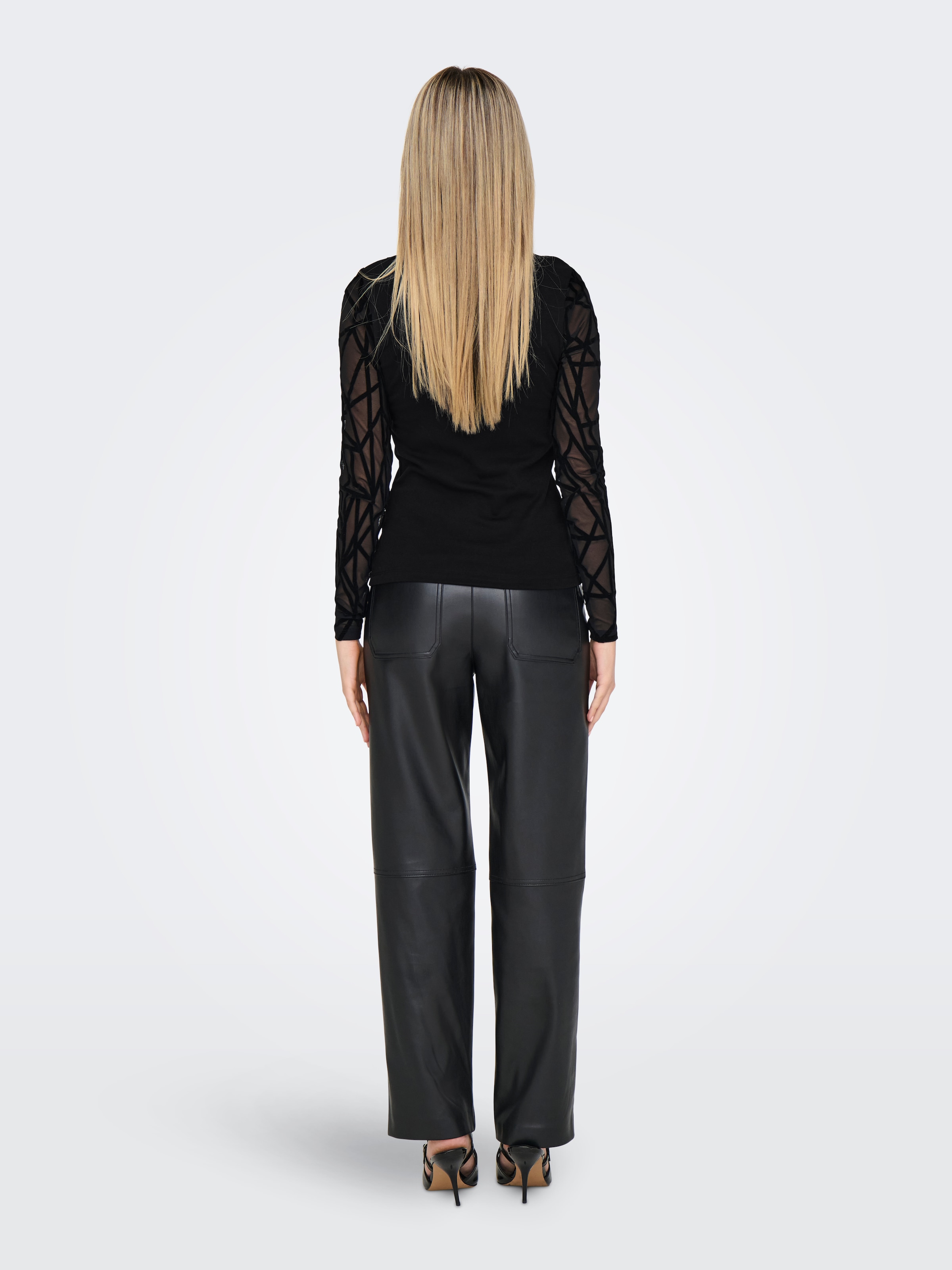 ONLY Langarmshirt »ONLCOLETTE LIFE L/S MESH MIX TOP BOX JRS«
