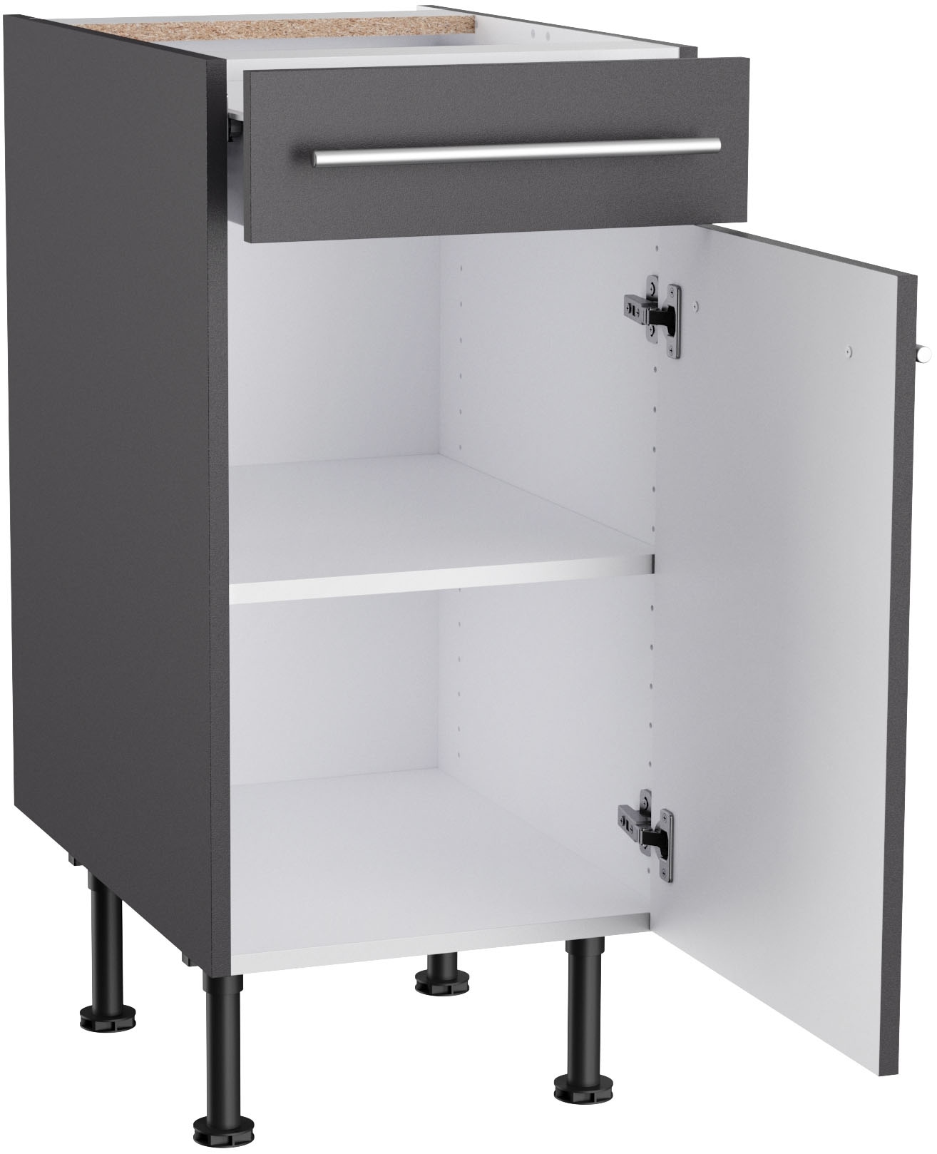 KOCHSTATION Unterschrank »KS-Bern2«, Breite 40 cm, 1 Tür, 1 Schubkasten, 1 Einlegeboden