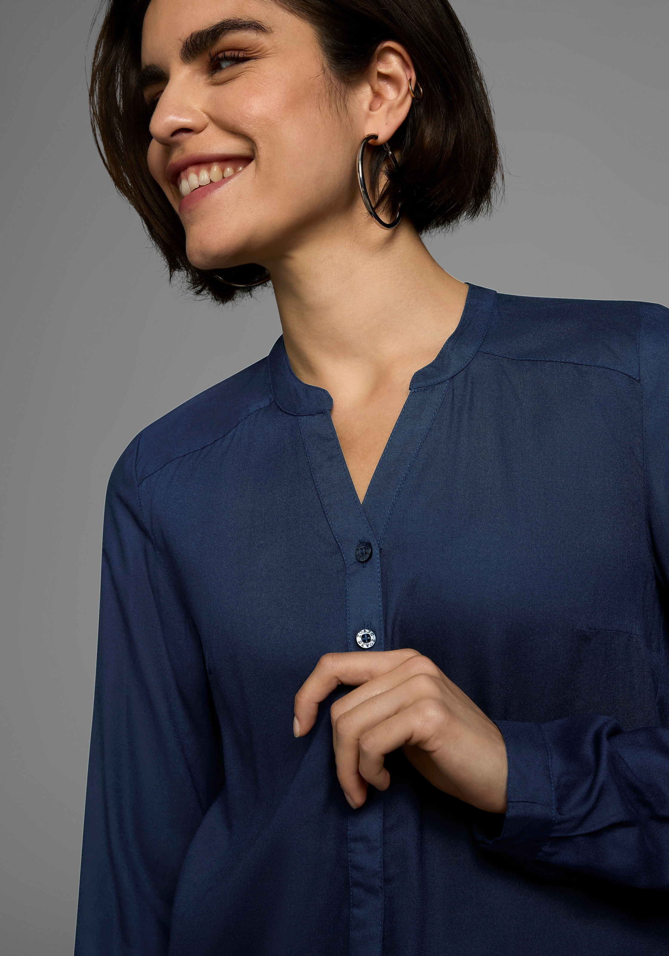 AJC Hemdbluse, aus weich fliessender Viskose