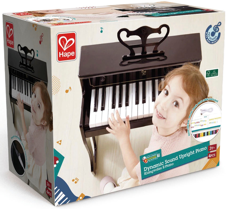 Hape Spielzeug-Musikinstrument »Klangvolles E-Piano«, inklusive Hocker