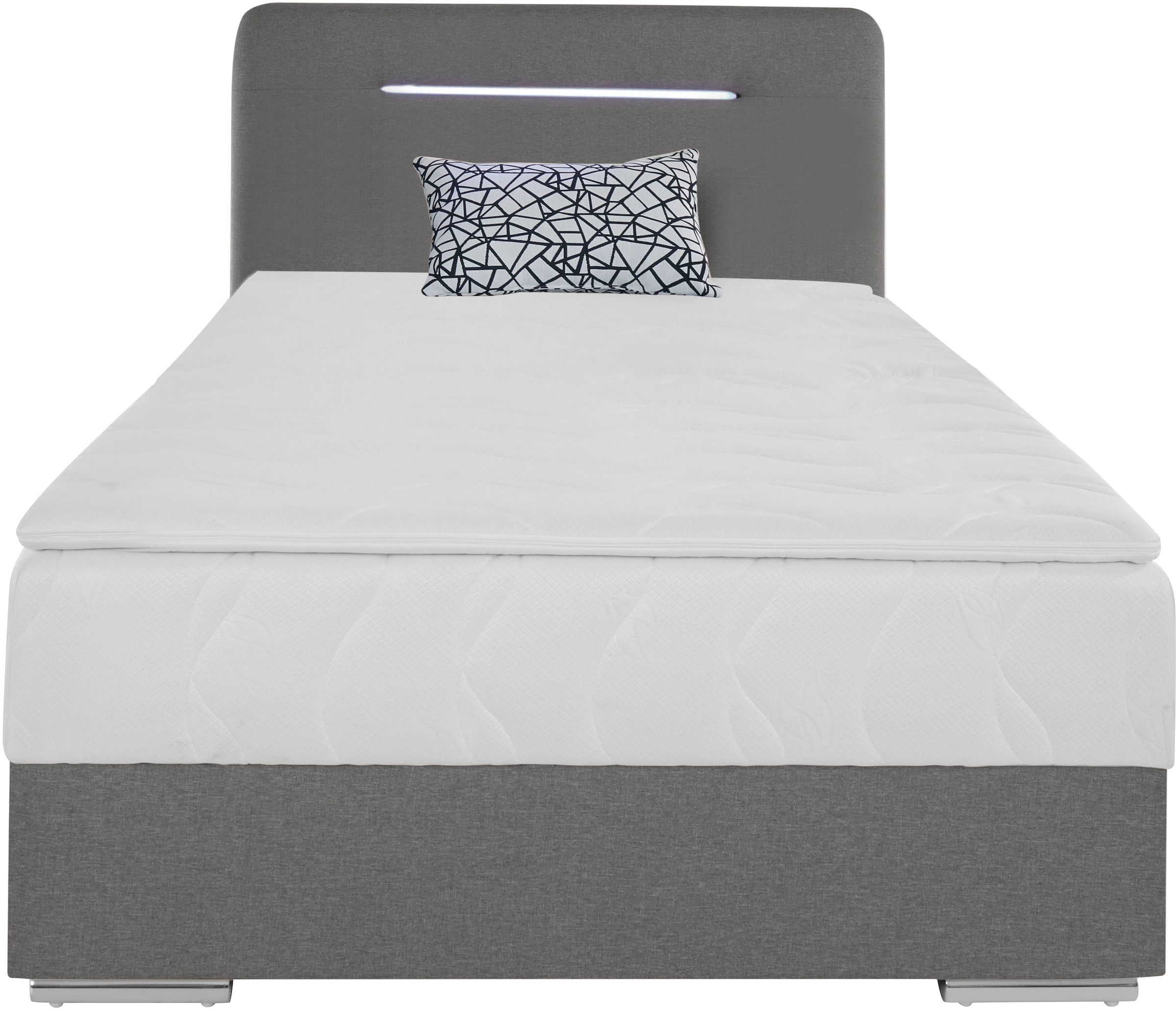 COTTA Boxbett »Lighstar«, inklusive LED-Beleuchtung, Topper, Bettkasten und Zierkissen