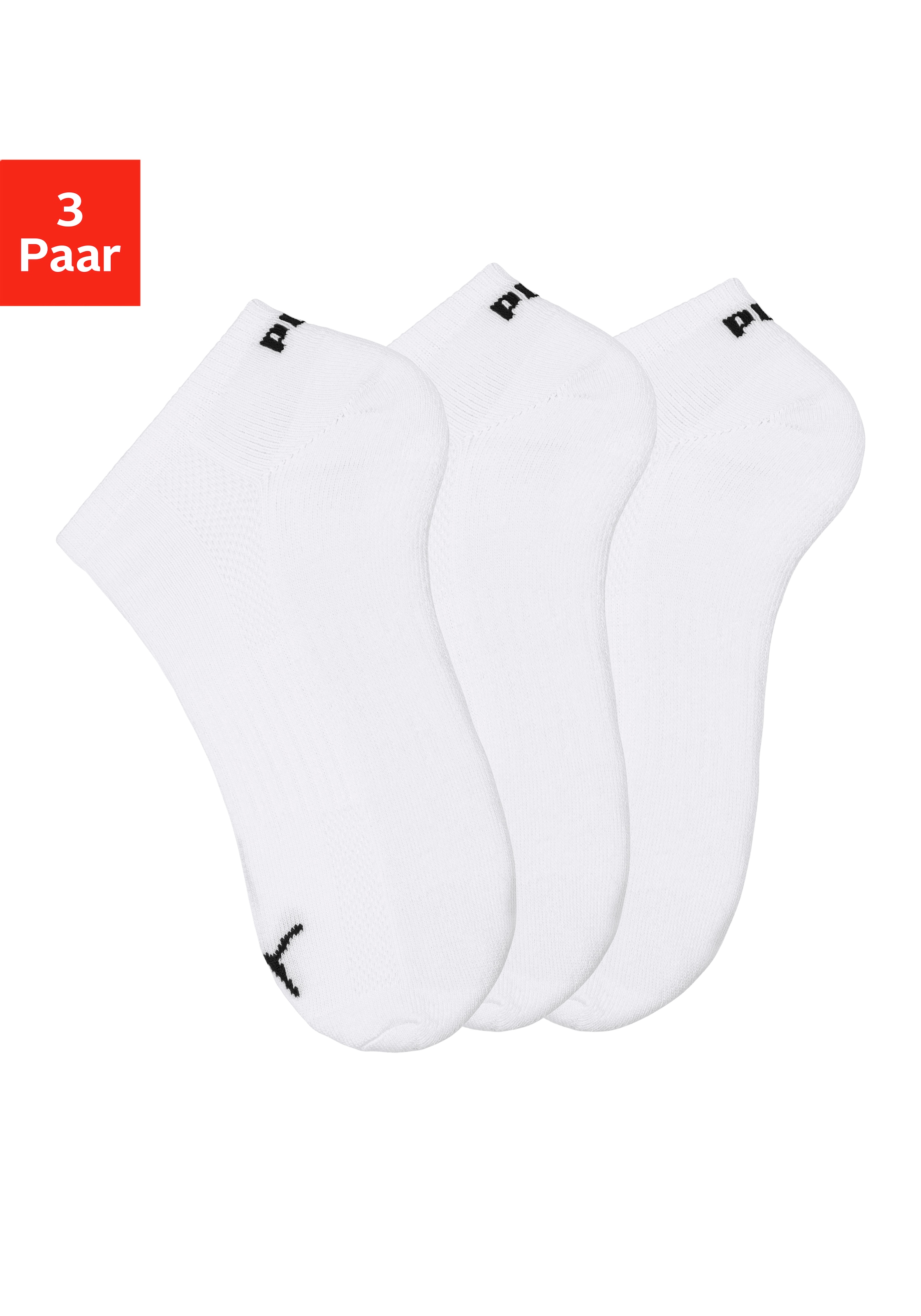 PUMA Sneakersocken, (3 Paar), mit Frottee