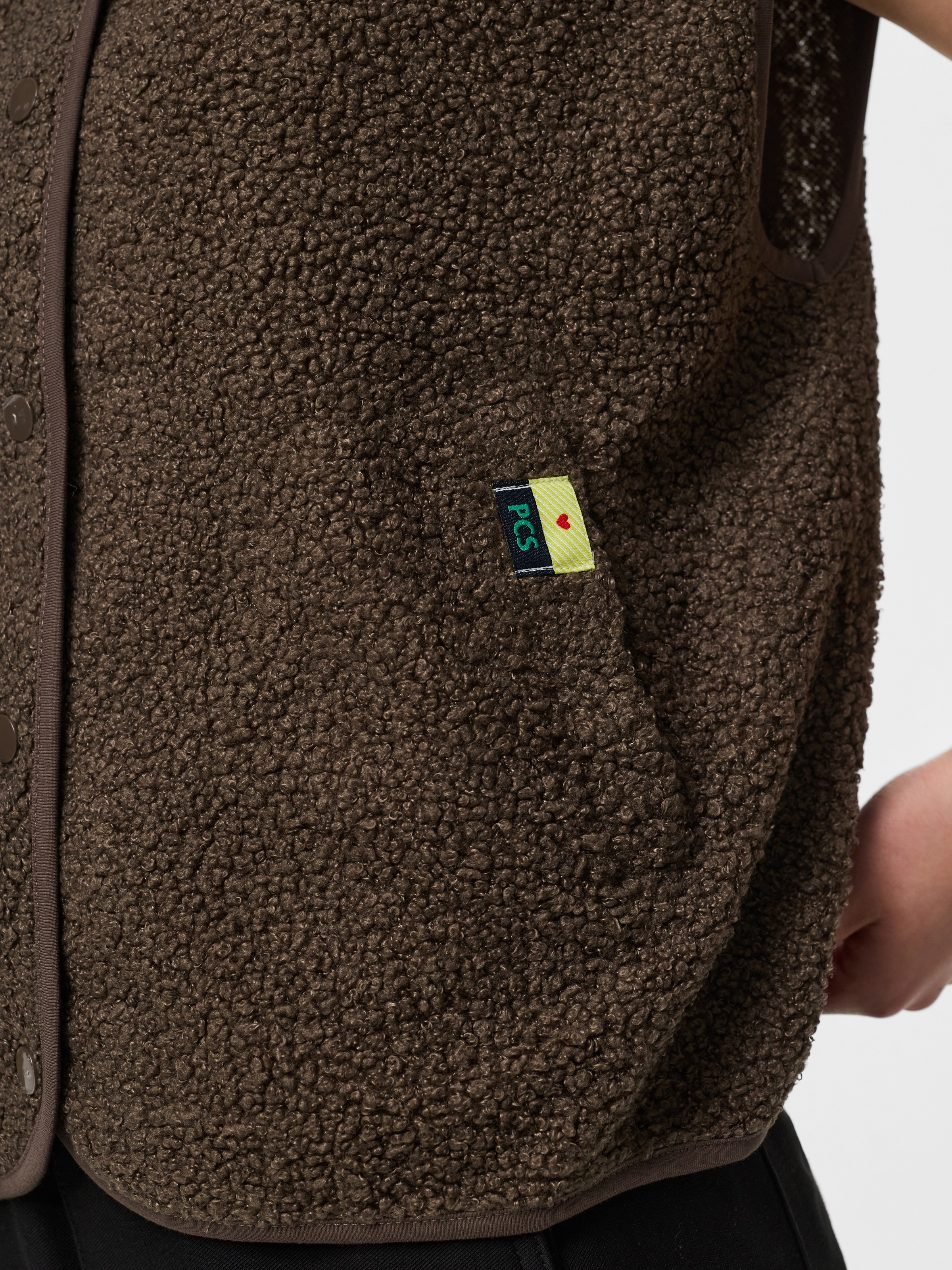 pieces Plüschweste "PCKATTY TEDDY VEST NOOS BC" Kunstfaser, Plüsch
