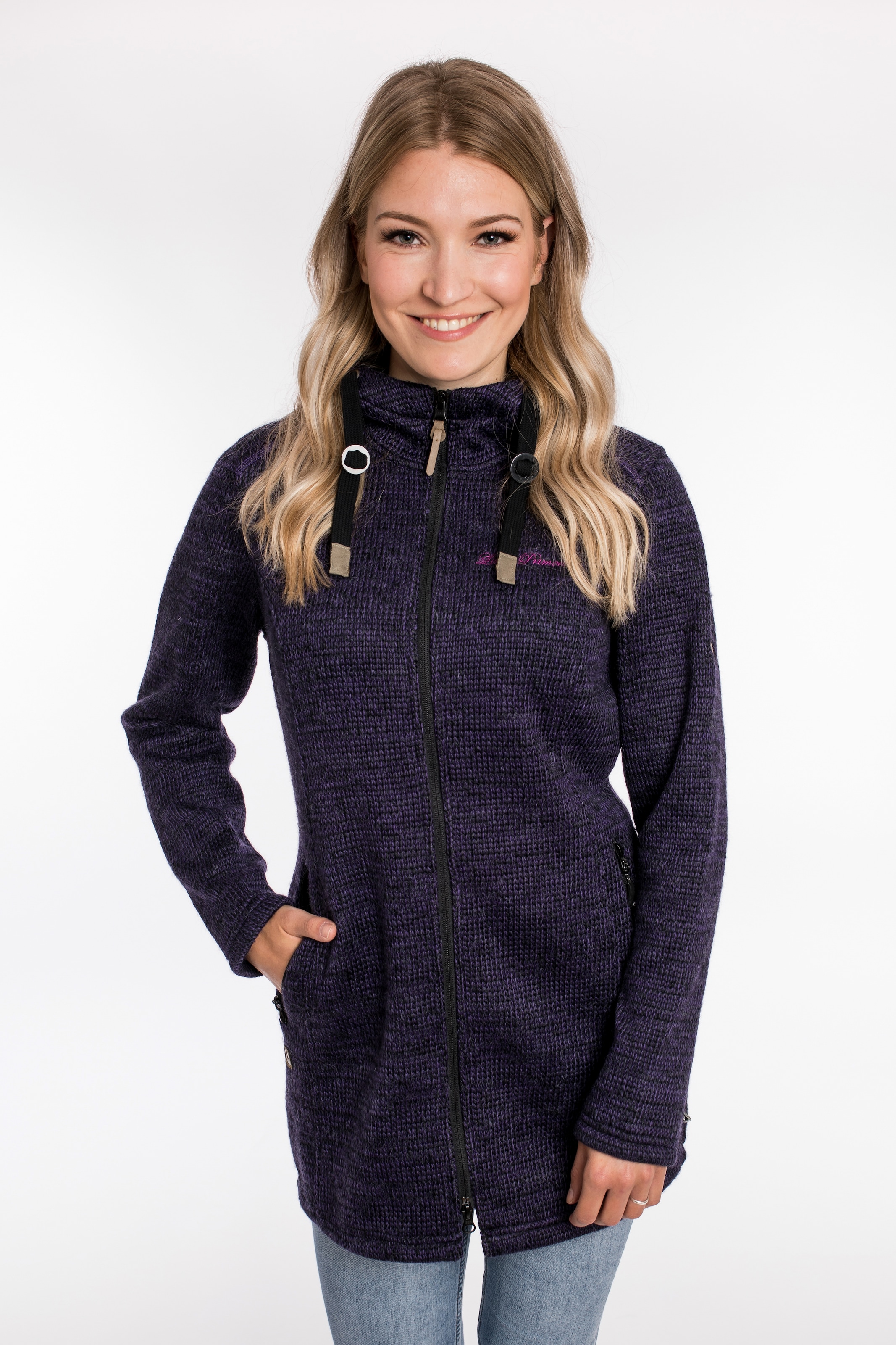 DEPROC Active Strickfleecejacke "TYNDALL WOMEN" in edler Melangeoptik