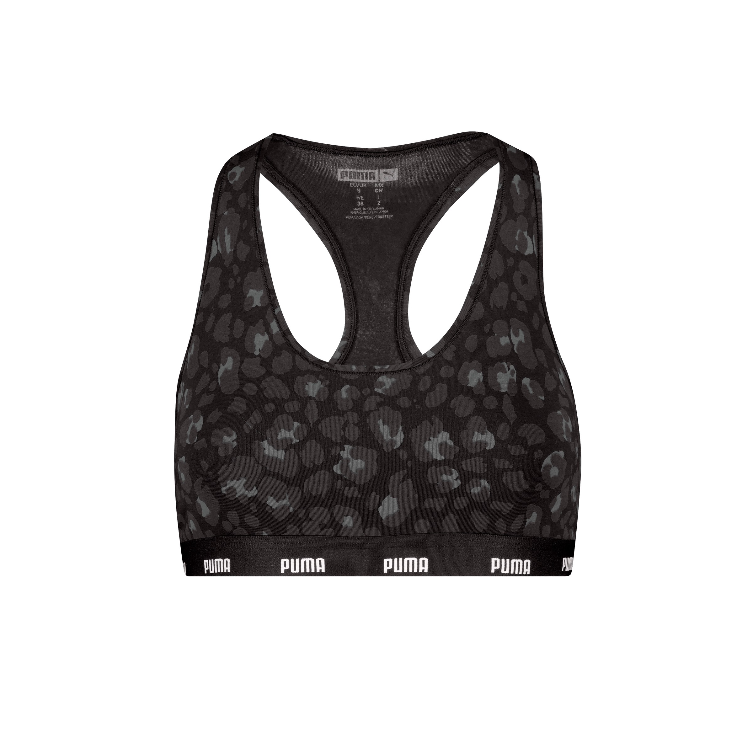 PUMA Crop-Top »WOMEN PRINTED RACER BACK TOP« 1er Pack, Animal-Design, Logoschriftzug, Rundhalsausschnitt