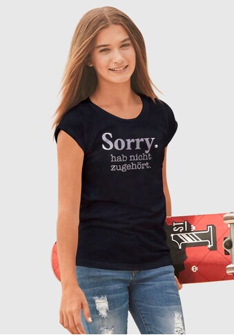 KIDSWORLD T-Shirt »Sorry. hab nicht zugehört.«, in weiter legerer Form kaufen