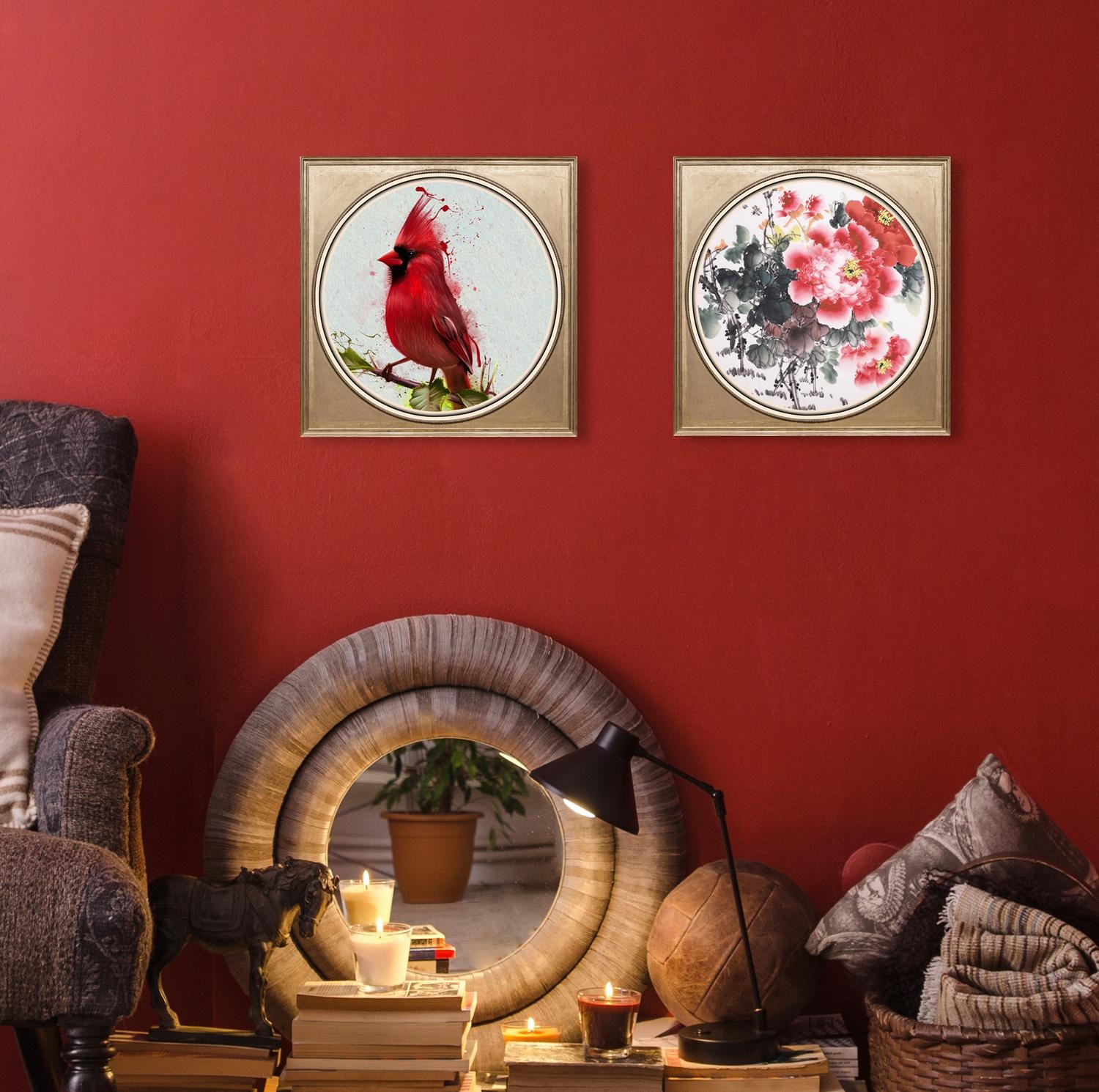 Vogel« queence kaufen Jelmoli-Online im Shop Acrylglasbild »Roter ❤