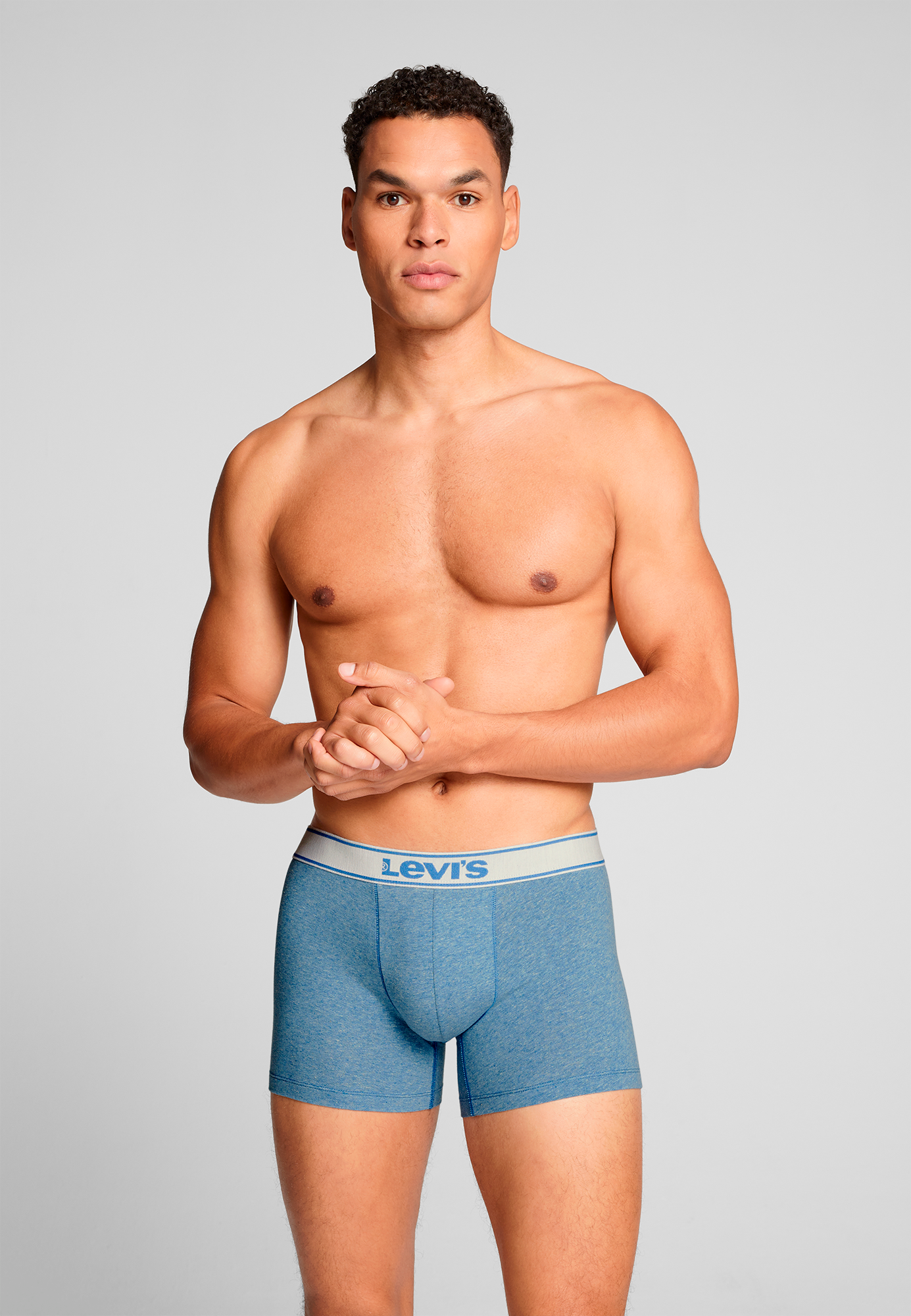 Levi's® Boxershorts »LEVIS MEN VNTG HTR BOXER BRIEF ORG CO 2P«, (2er Pack), mit breitem Logobund