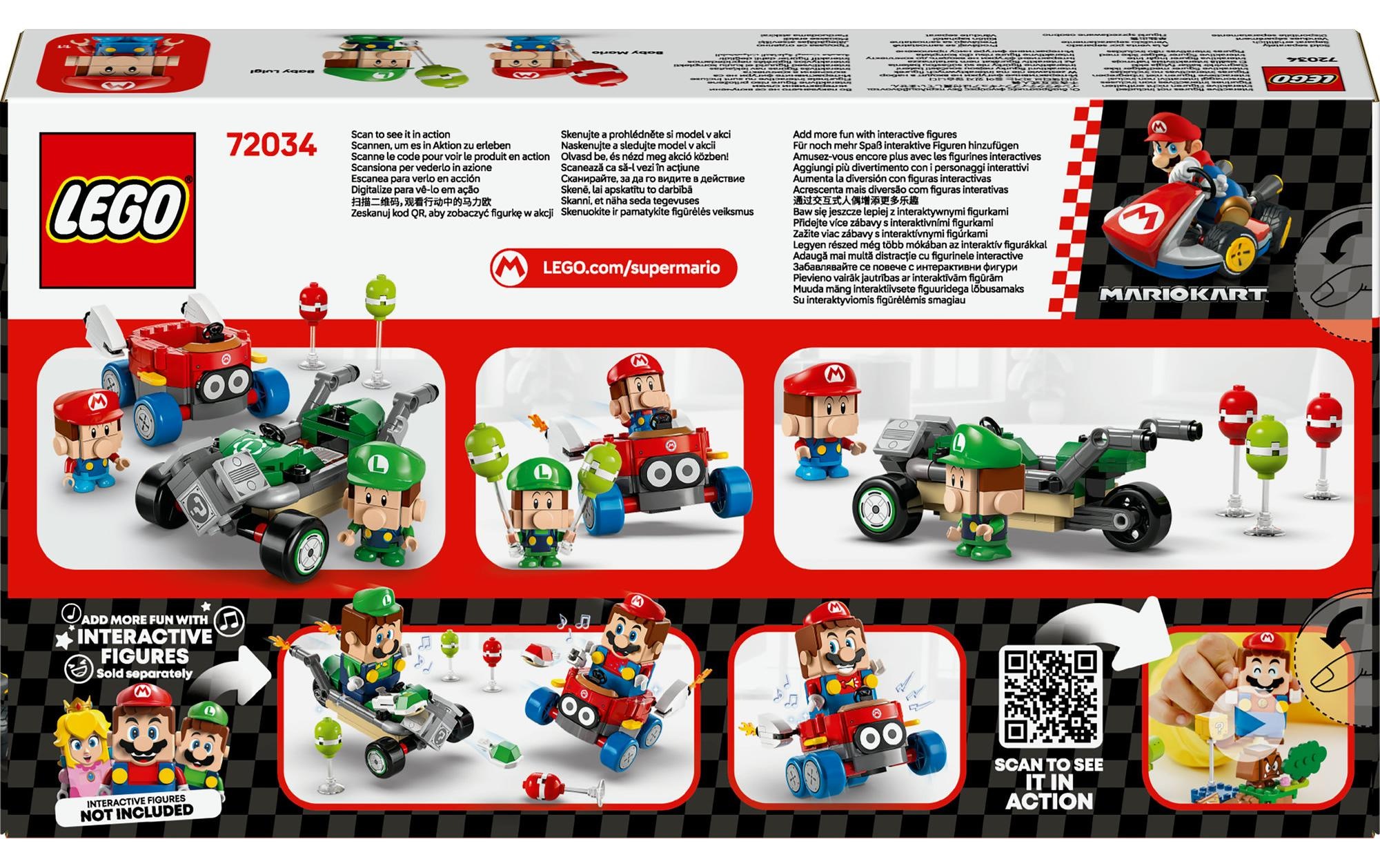 LEGO® Spielbausteine »Super Mario Mario Kart – Baby Mario / Baby Luigi 72034«, (321 St.)
