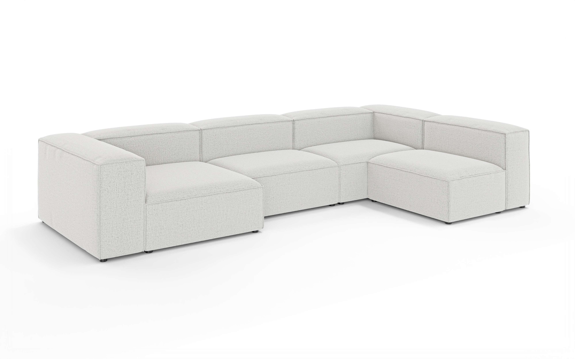 INOSIGN Wohnlandschaft »HAILY U-Form mit Ottomane links/rechts, Masse B/T/H: 360/200/72 cm«, als Modul oder separat verwendbar, für individuelle Zusammenstellung